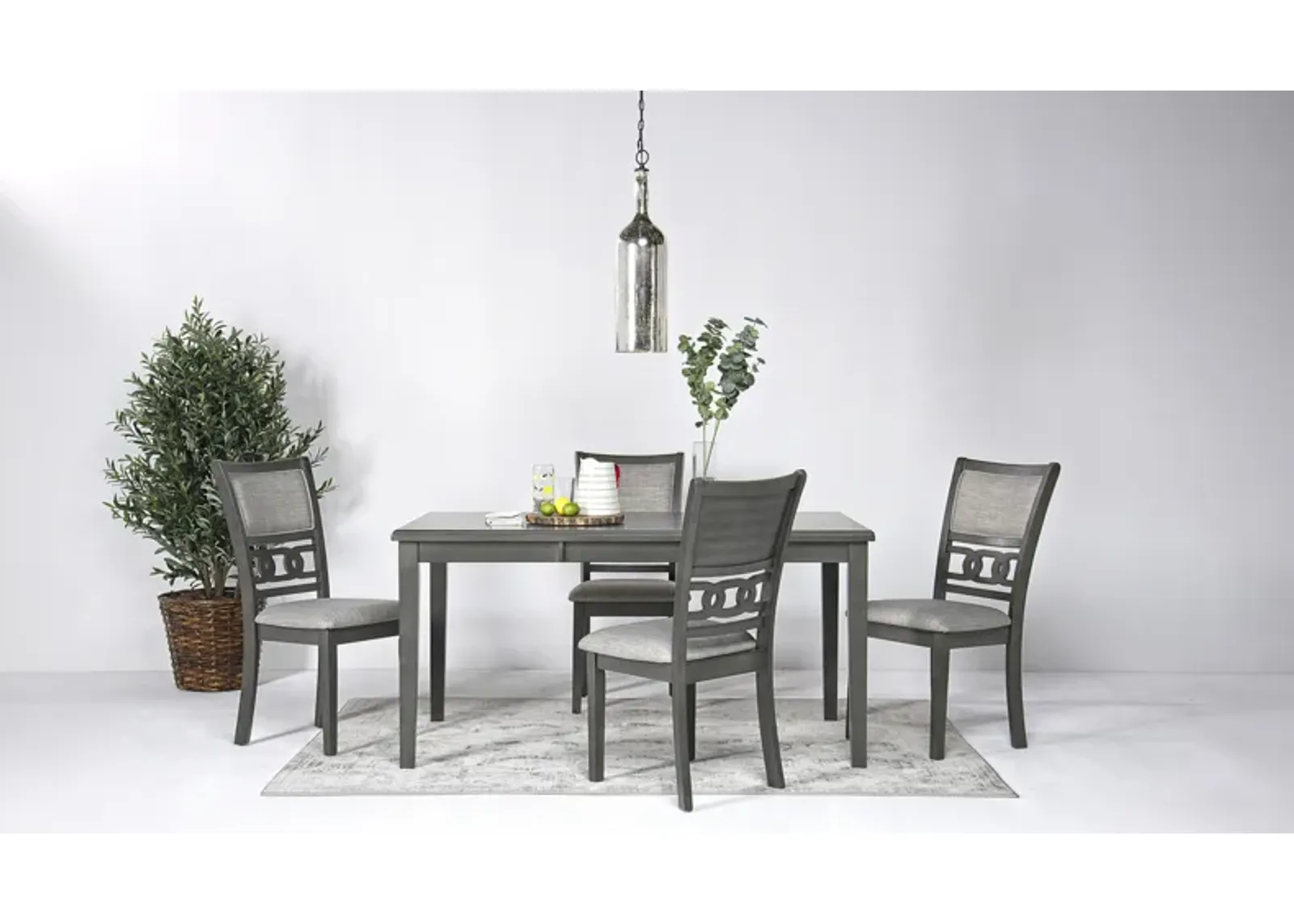 Gia Dining Table & 4 Chairs in Gray