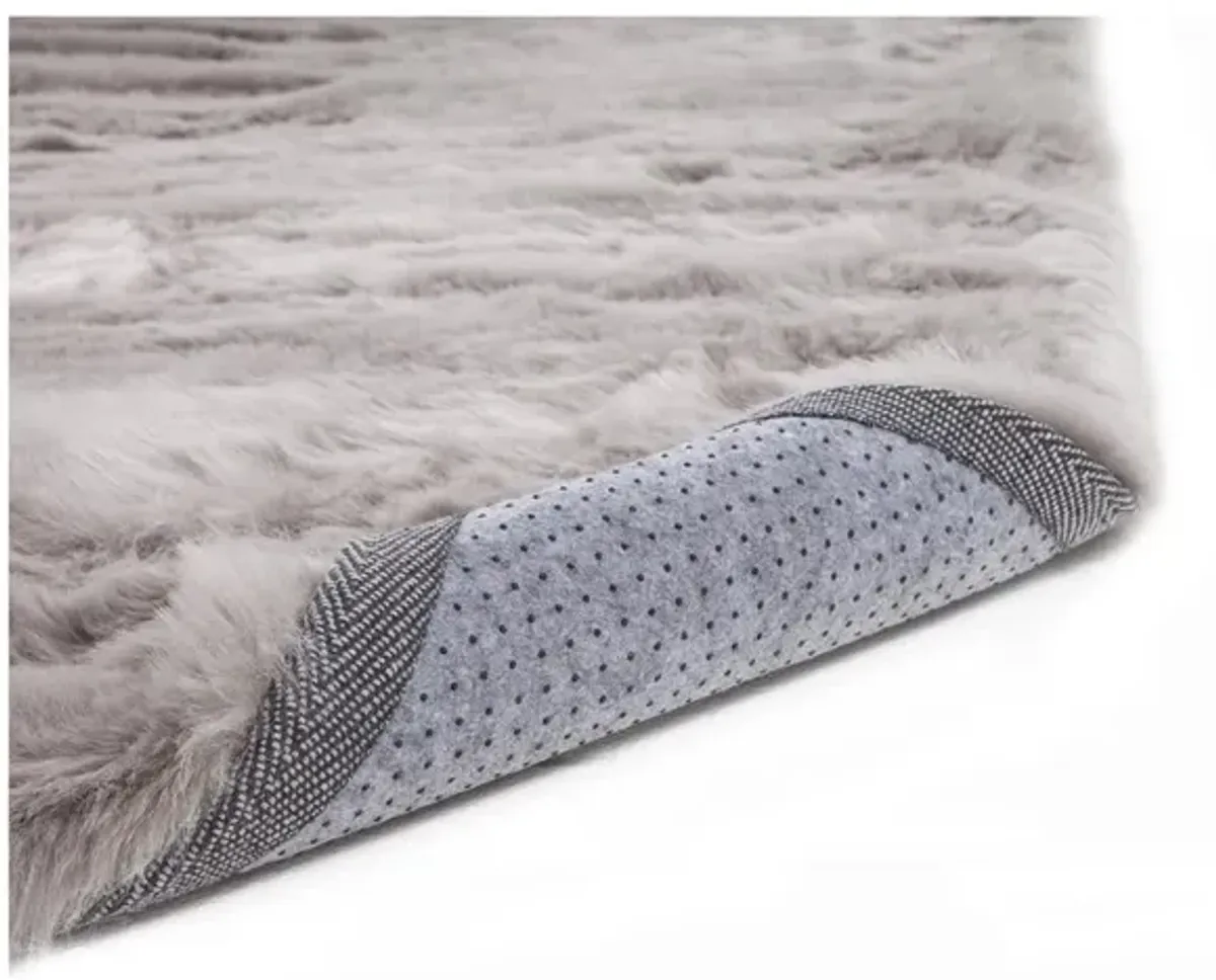 Mink Rug in Silver, 8 X 10