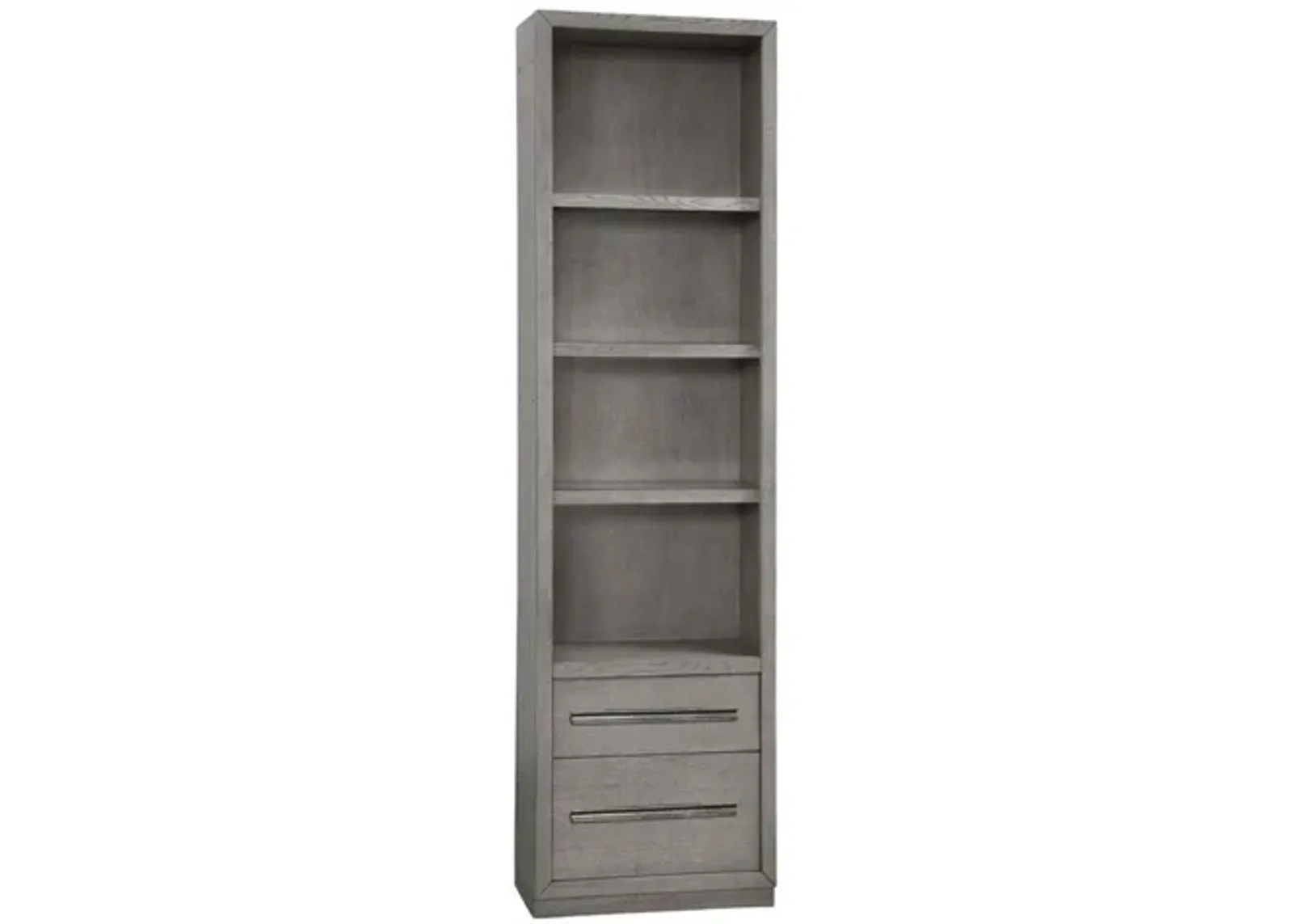 Pure Modern Library Wall Open Bookcase in Moonstone, 24 Inch