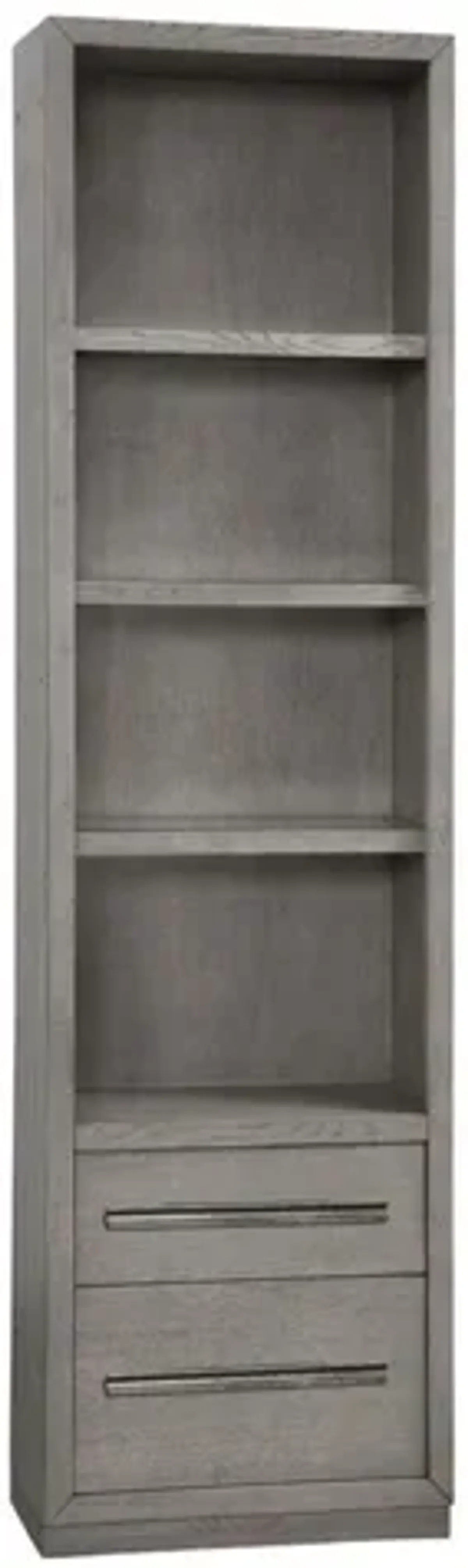 Pure Modern Library Wall Open Bookcase in Moonstone, 24 Inch