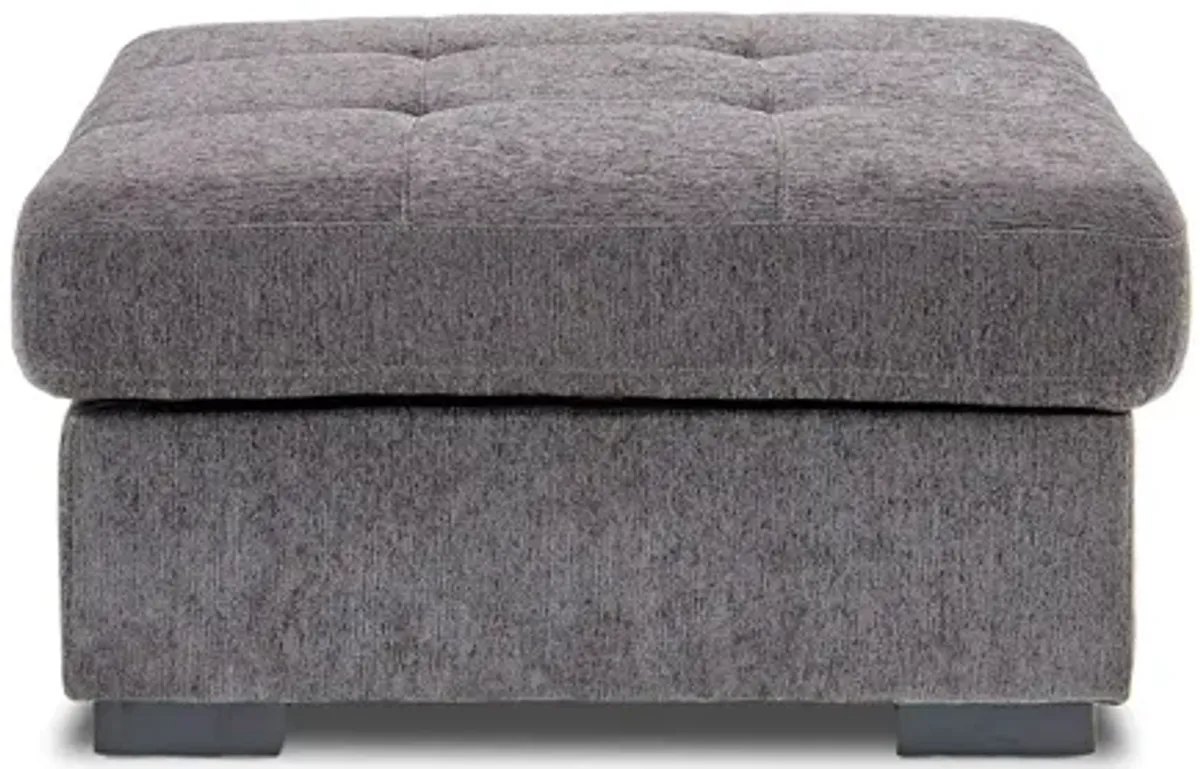 Claire Storage Ottoman in Posh Smoke