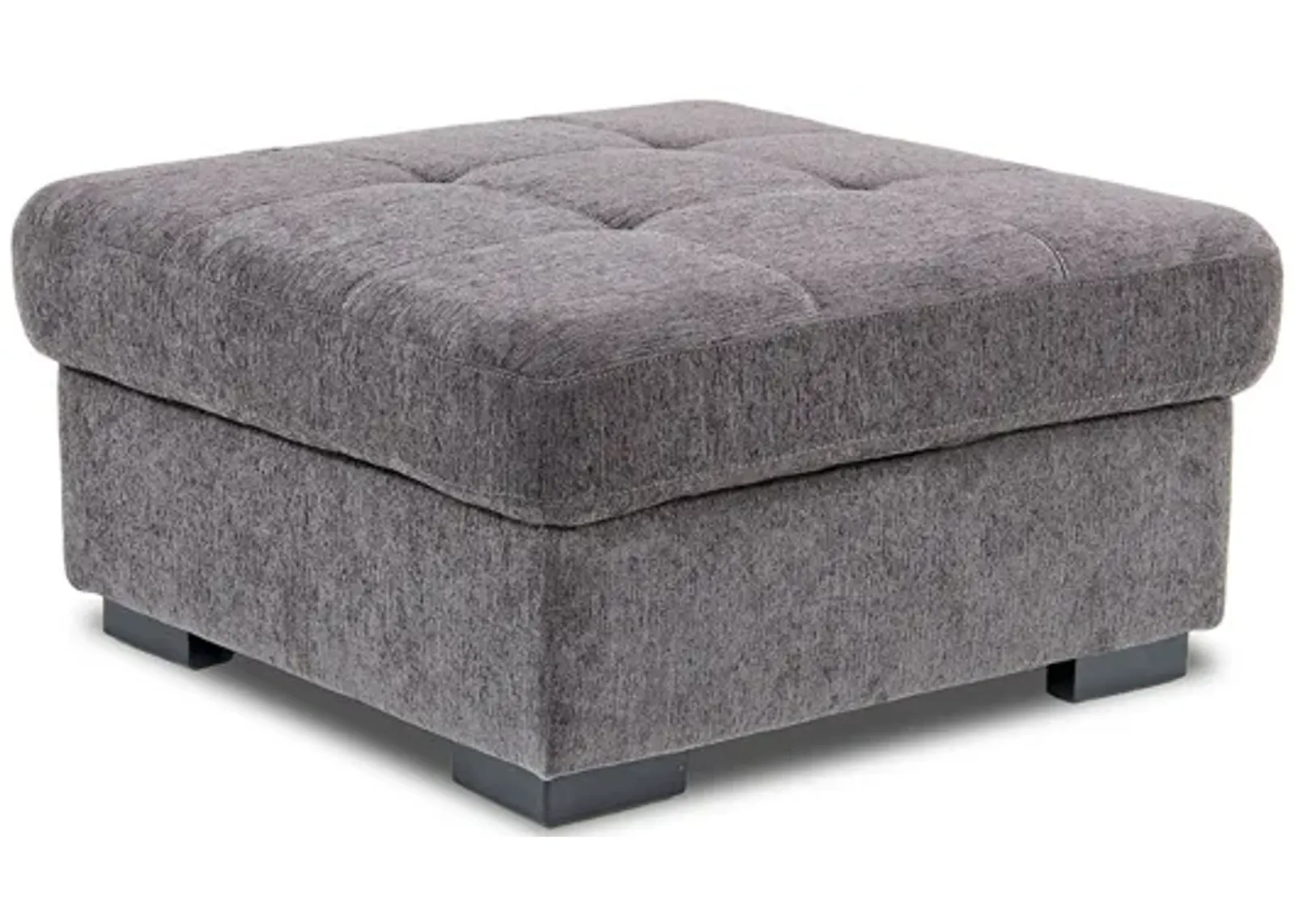 Claire Storage Ottoman in Posh Smoke