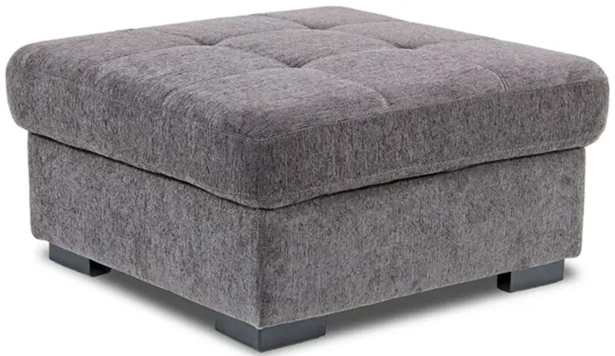 Claire Storage Ottoman in Posh Smoke