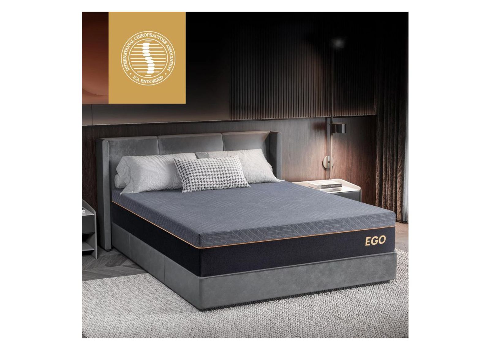 Mlily 14 Inch Ego Black Medium Mattress, CA King