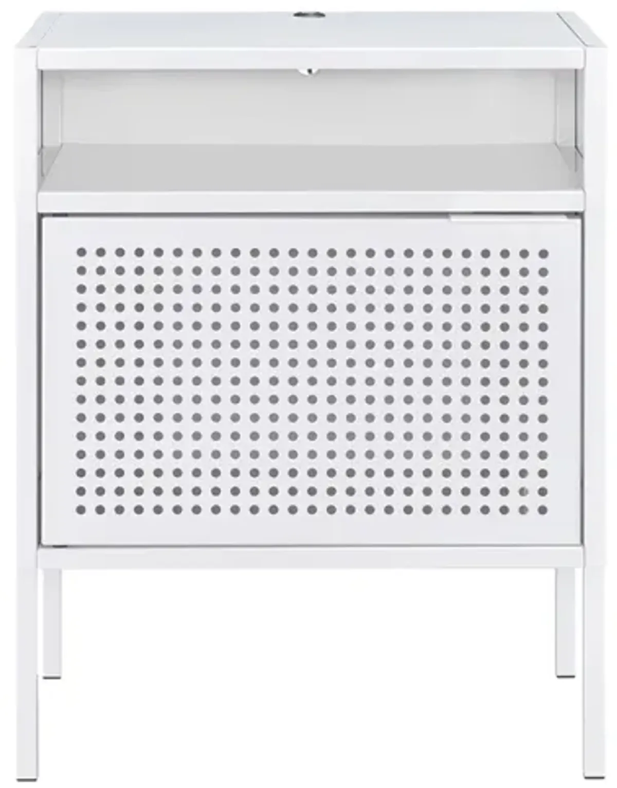 Gemma USB Nightstand in White