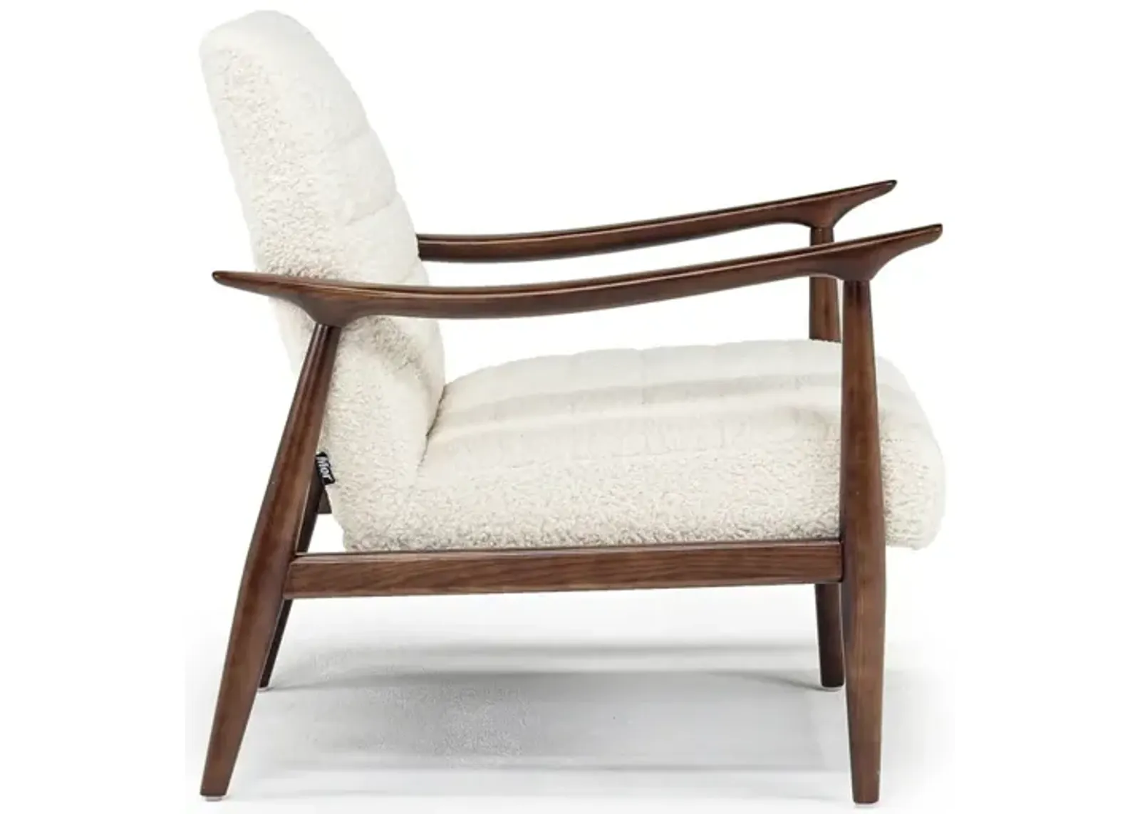 Louise Accent Chair in Sherpa White