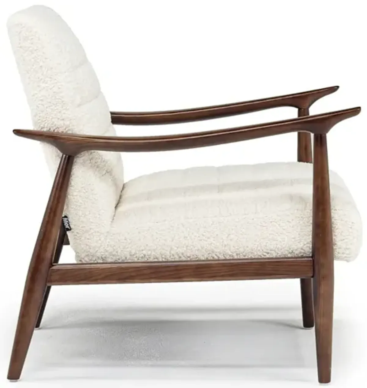 Louise Accent Chair in Sherpa White