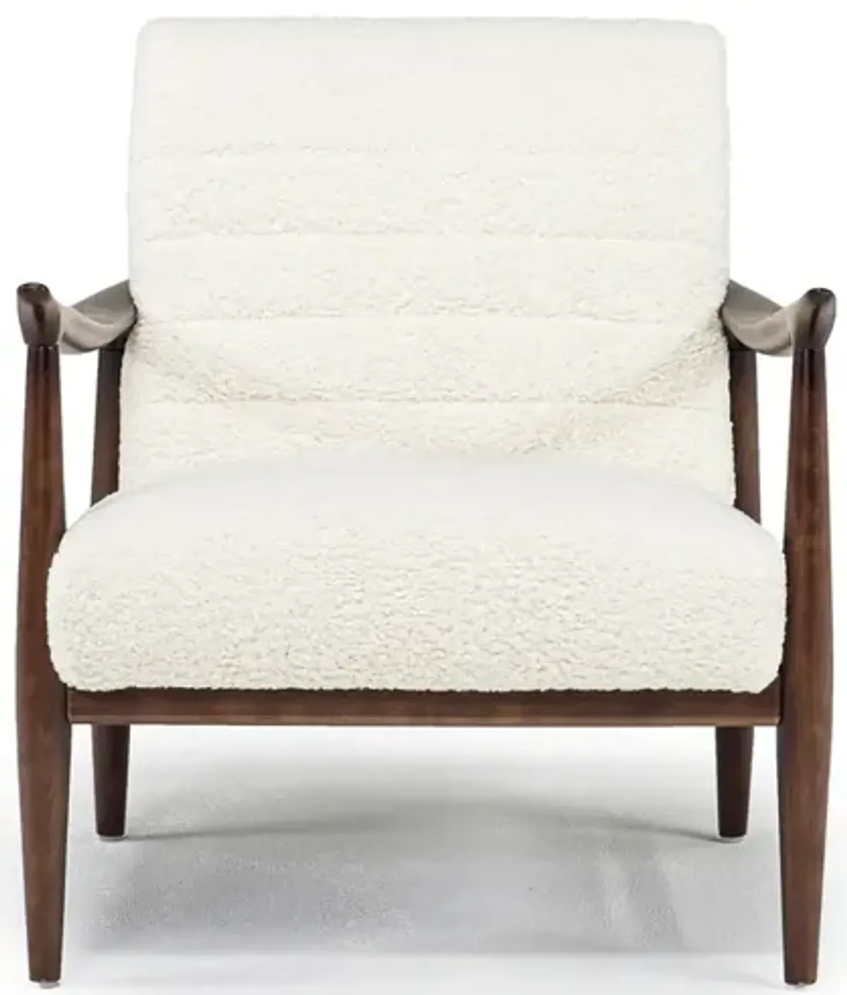 Louise Accent Chair in Sherpa White