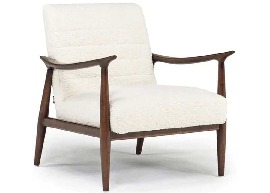 Louise Accent Chair in Sherpa White