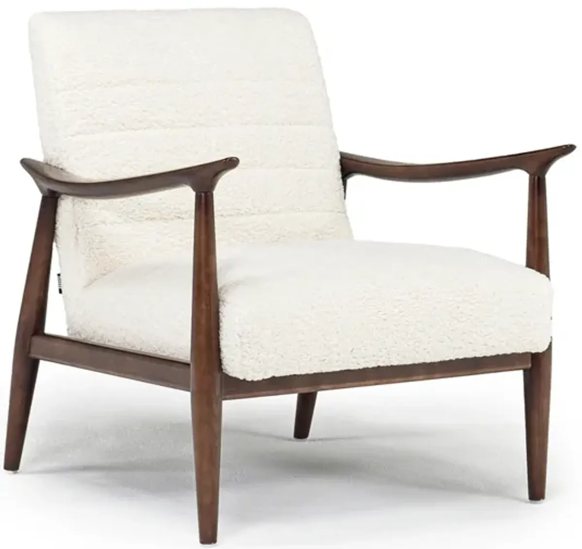 Louise Accent Chair in Sherpa White