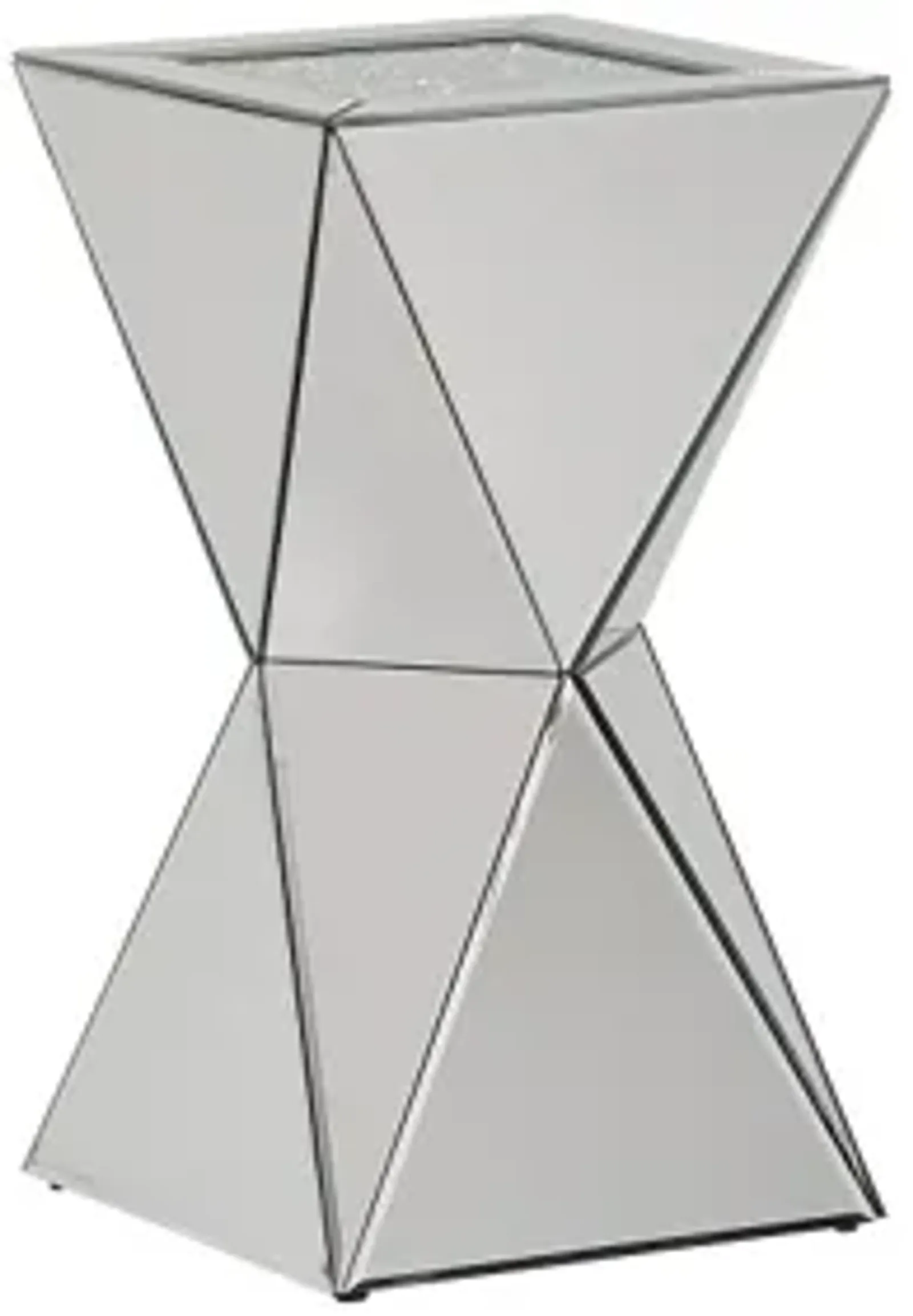 Gillrock Accent Table in Mirror/Silver