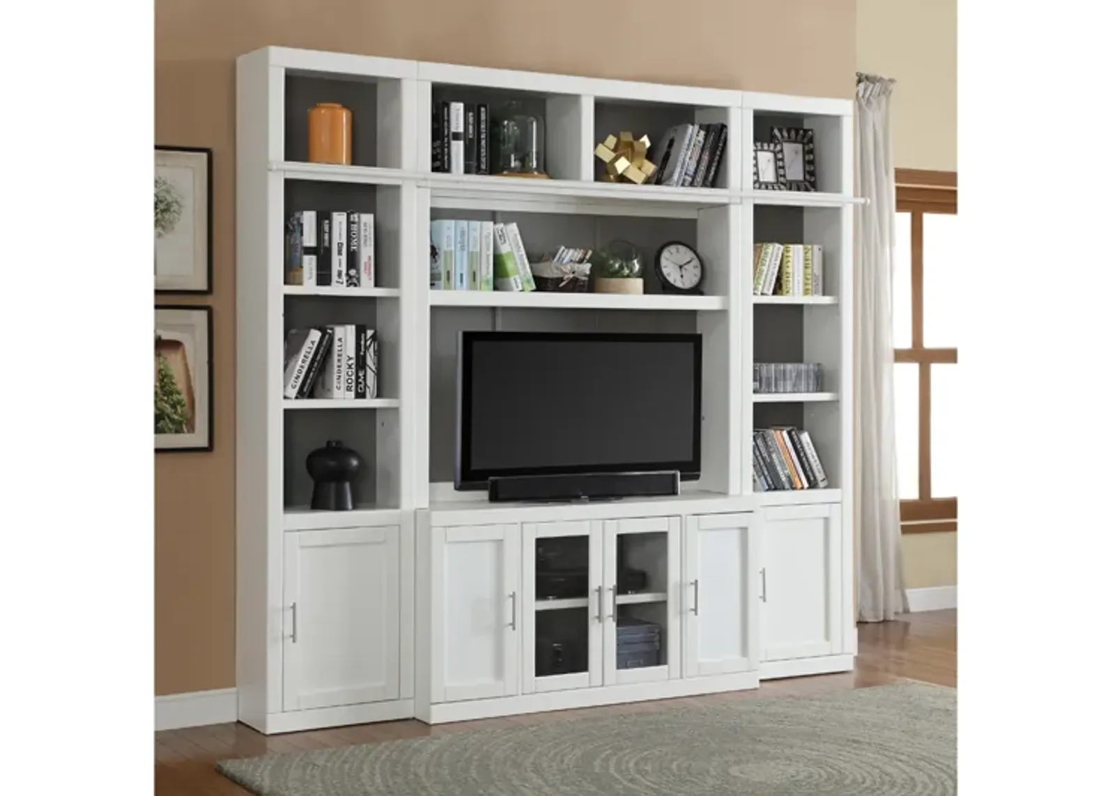 Catalina 4 Piece Entertainment Center in White