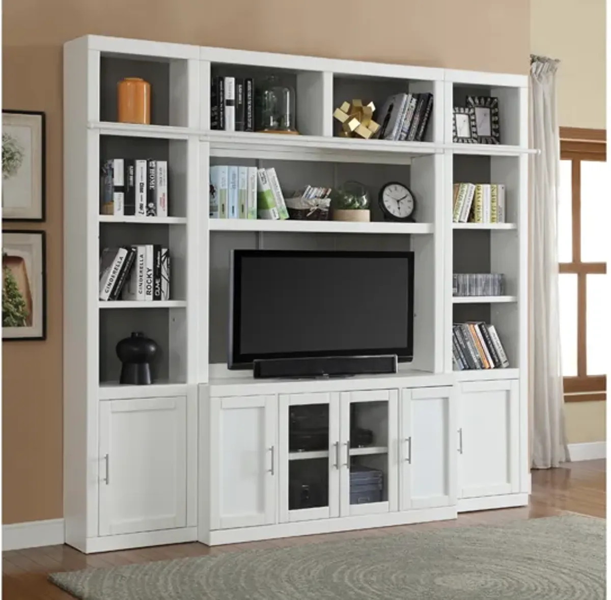 Catalina 4 Piece Entertainment Center in White