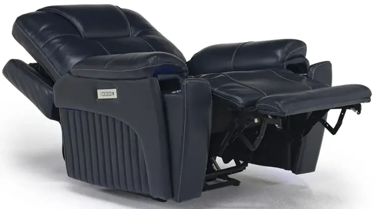 Echo 3 Power Recliner in Rainier Ocean Leather