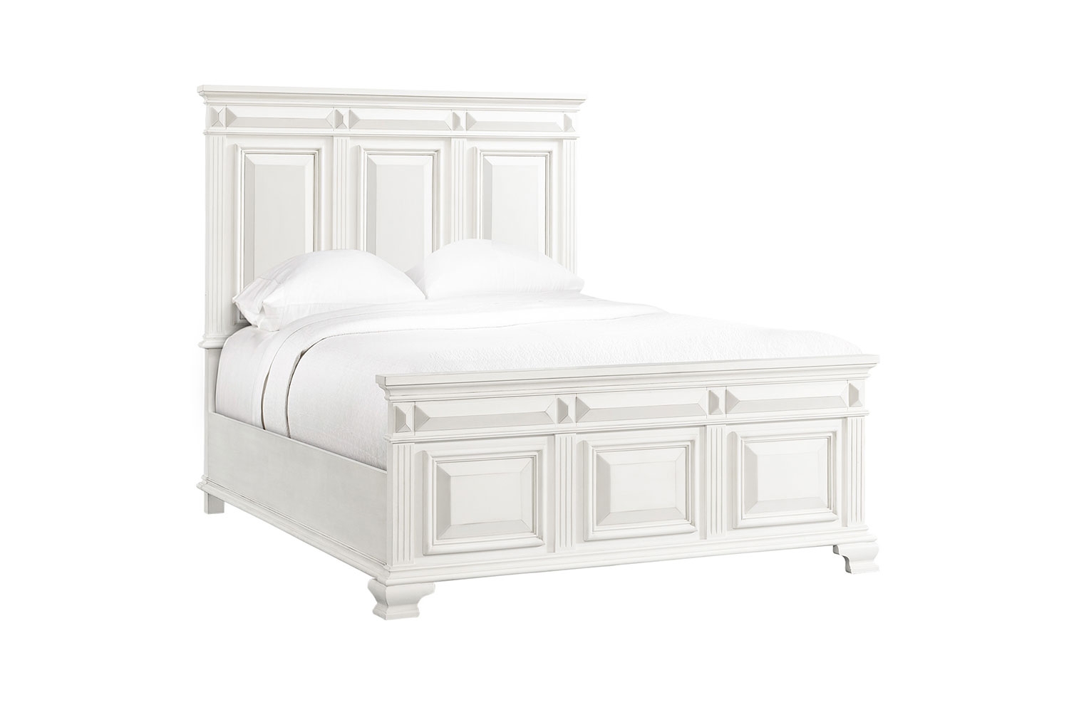 Calloway Panel Bed in White, Full