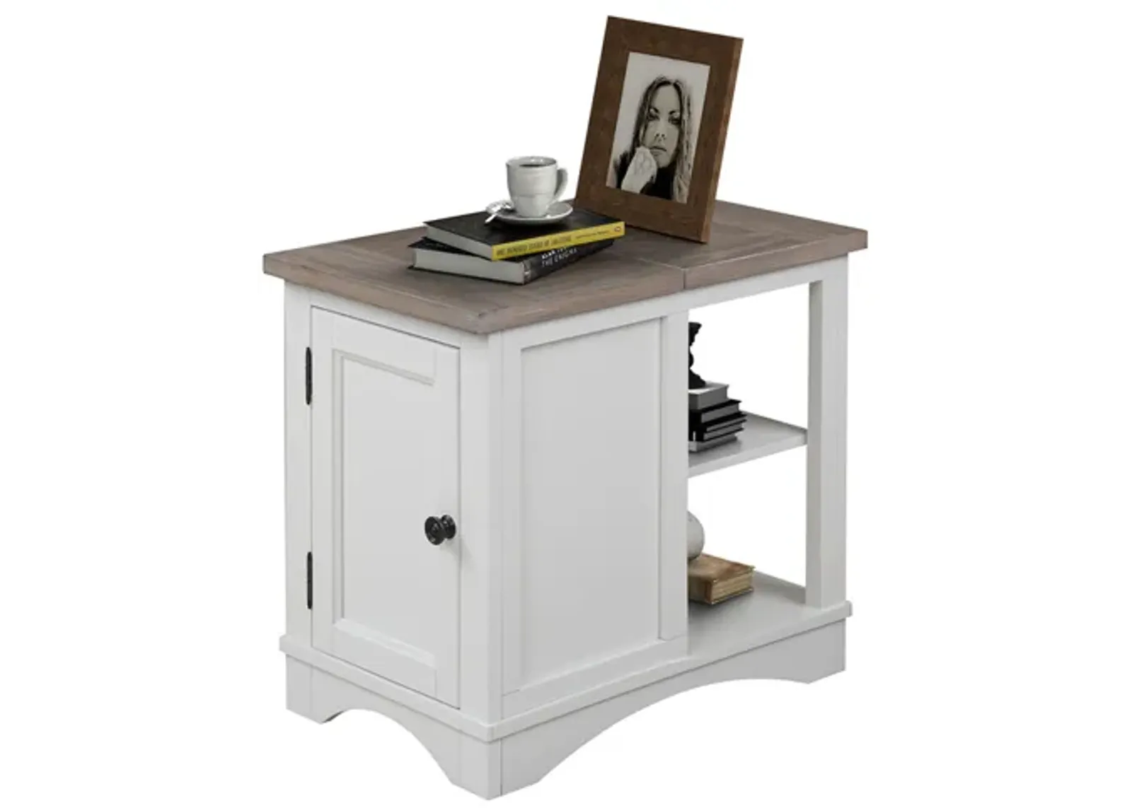 Americana Chairside Table in White