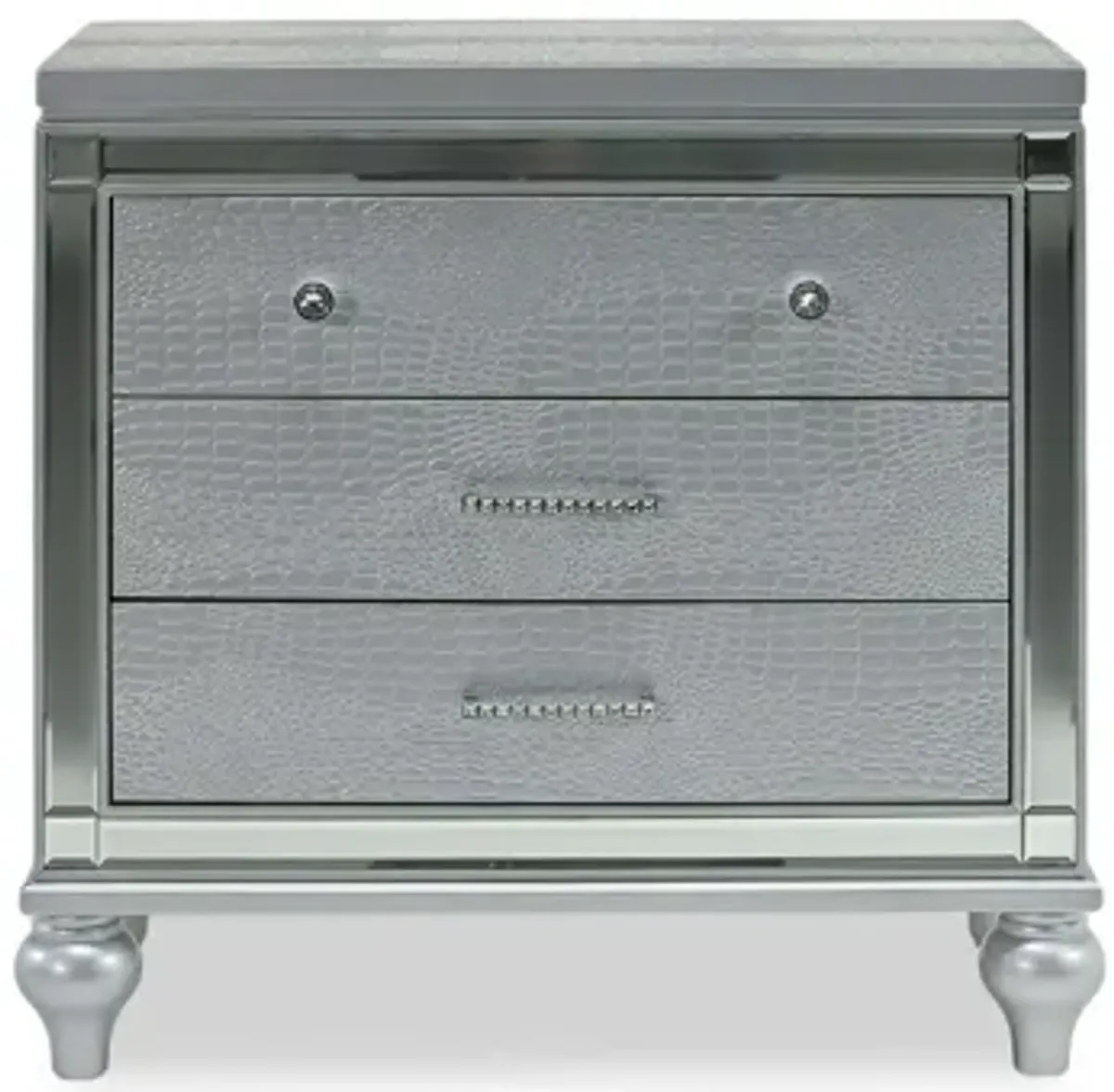 Valentino Nightstand in Silver