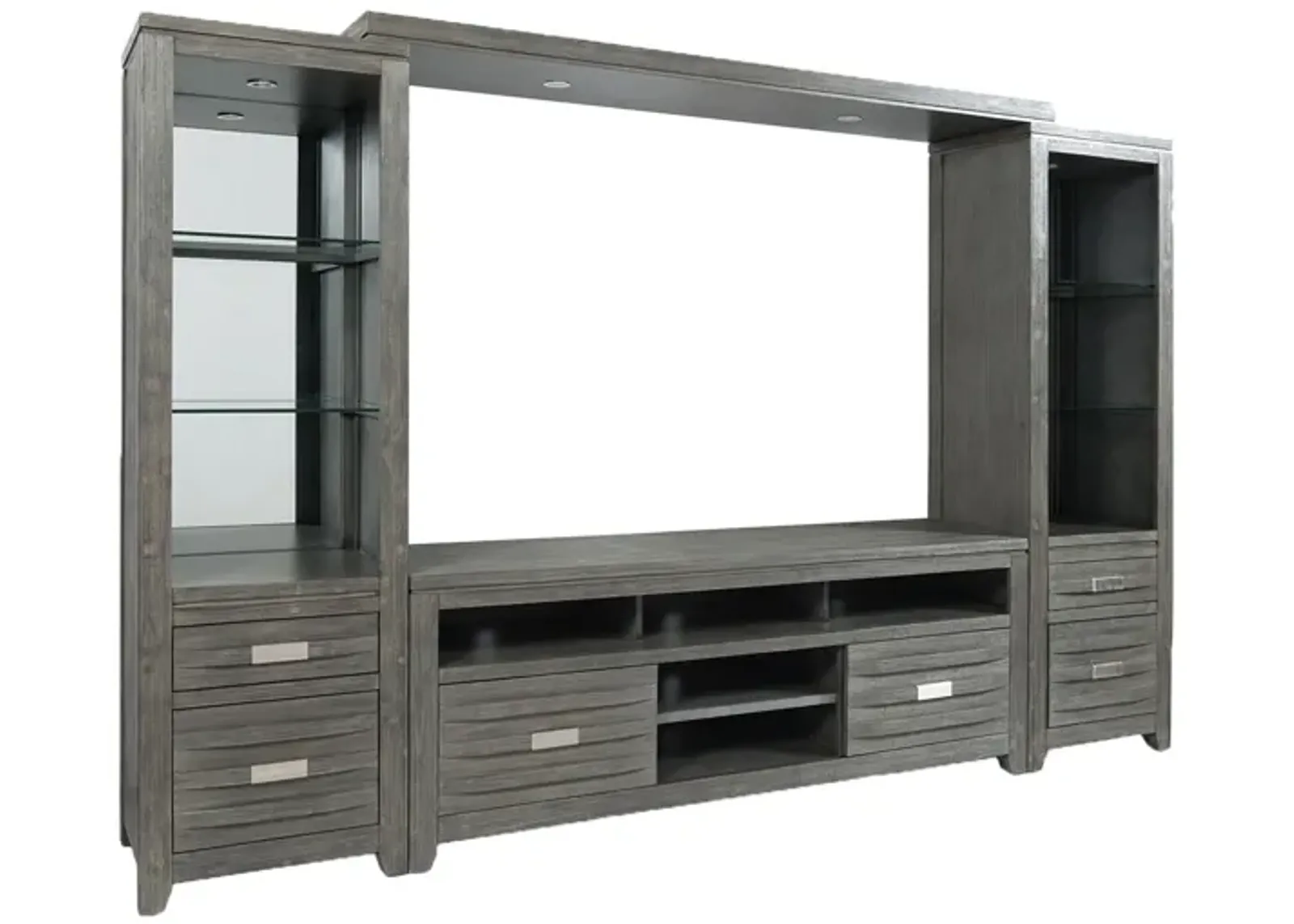 Altamonte 4 Piece Entertainment Center in Gray, 70 Inch