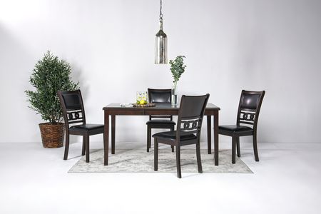 Gia Dining Table & 4 Chairs in Dark Brown