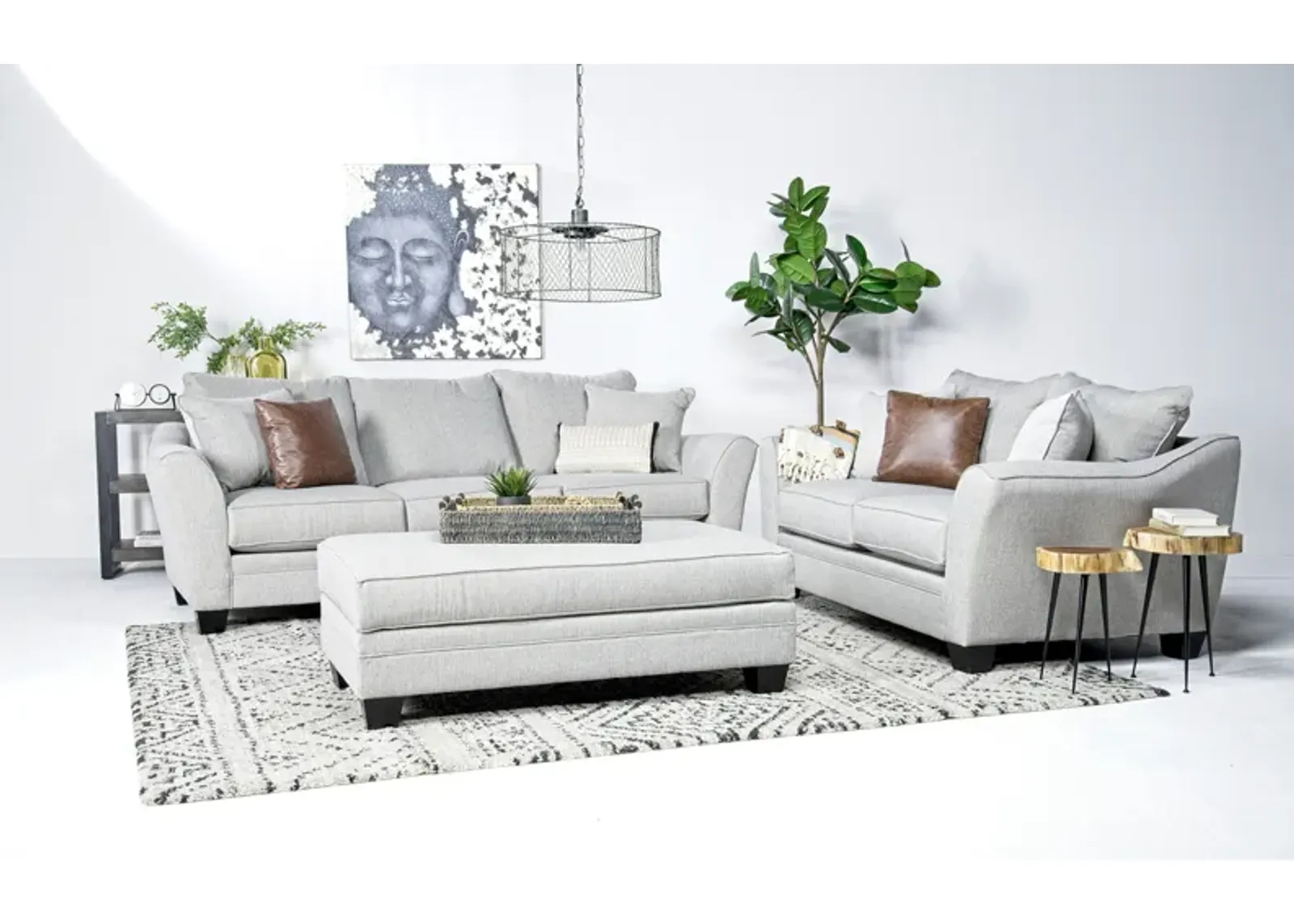 Brazil Sofa & Loveseat in Dano Cinder, Gel