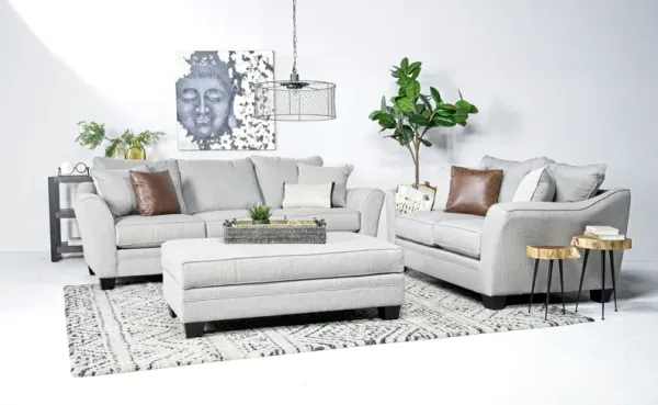 Brazil Sofa & Loveseat in Dano Cinder, Gel