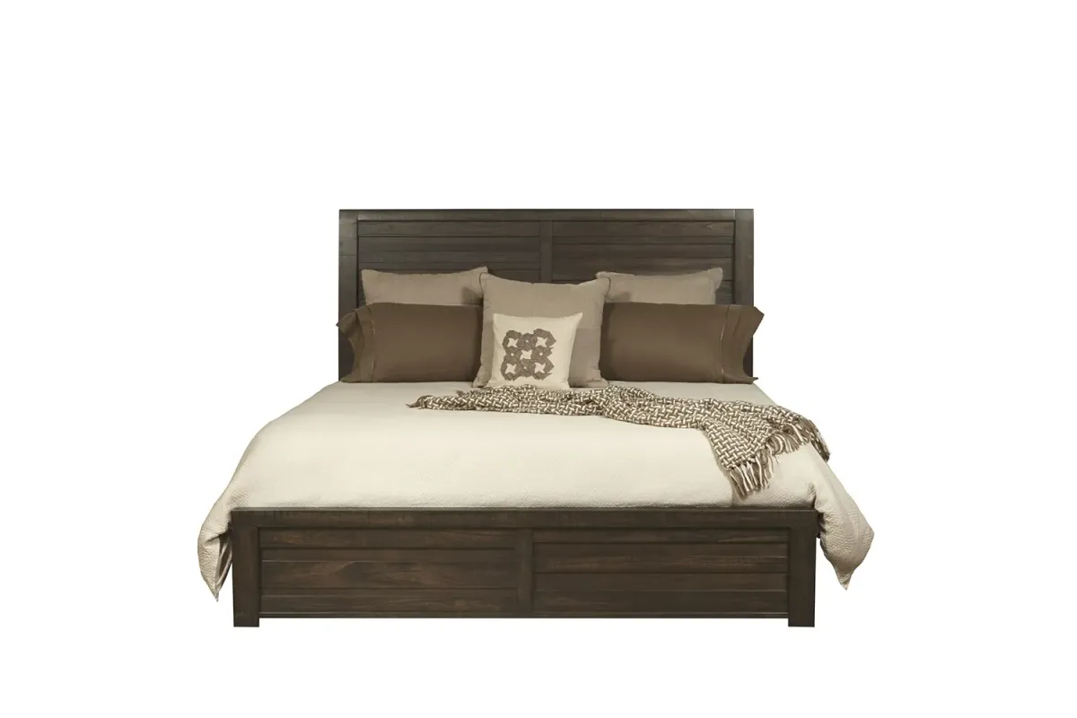 Ruff Hewn Panel Bed in Brown, Queen