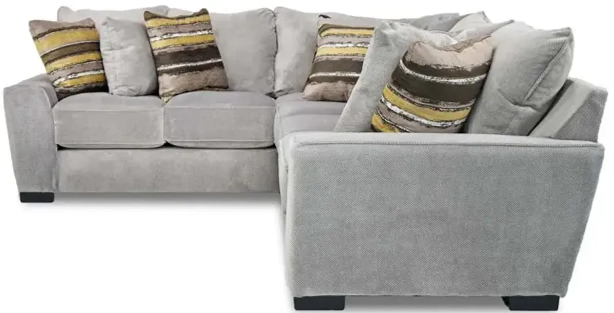 Oracle Tux Sofa Sectional in Cooper Platinum, Right Facing