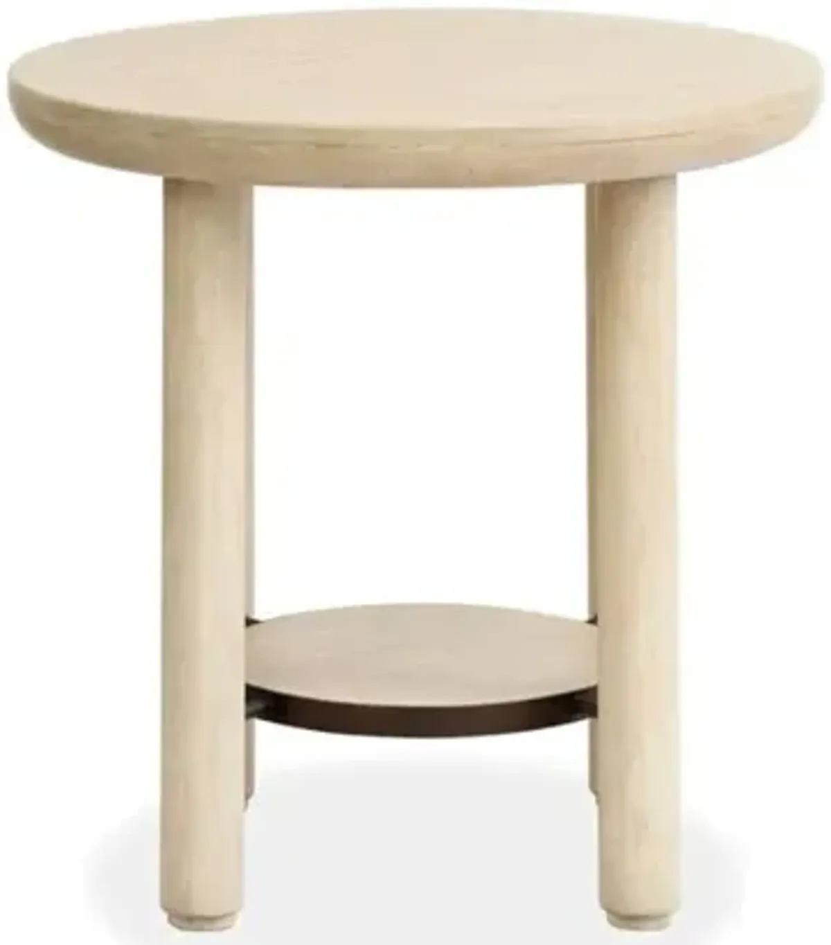 Sunset Cove Round End Table in Sanibel Brown