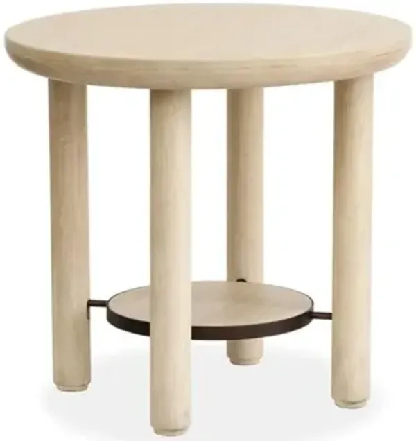 Sunset Cove Round End Table in Sanibel Brown