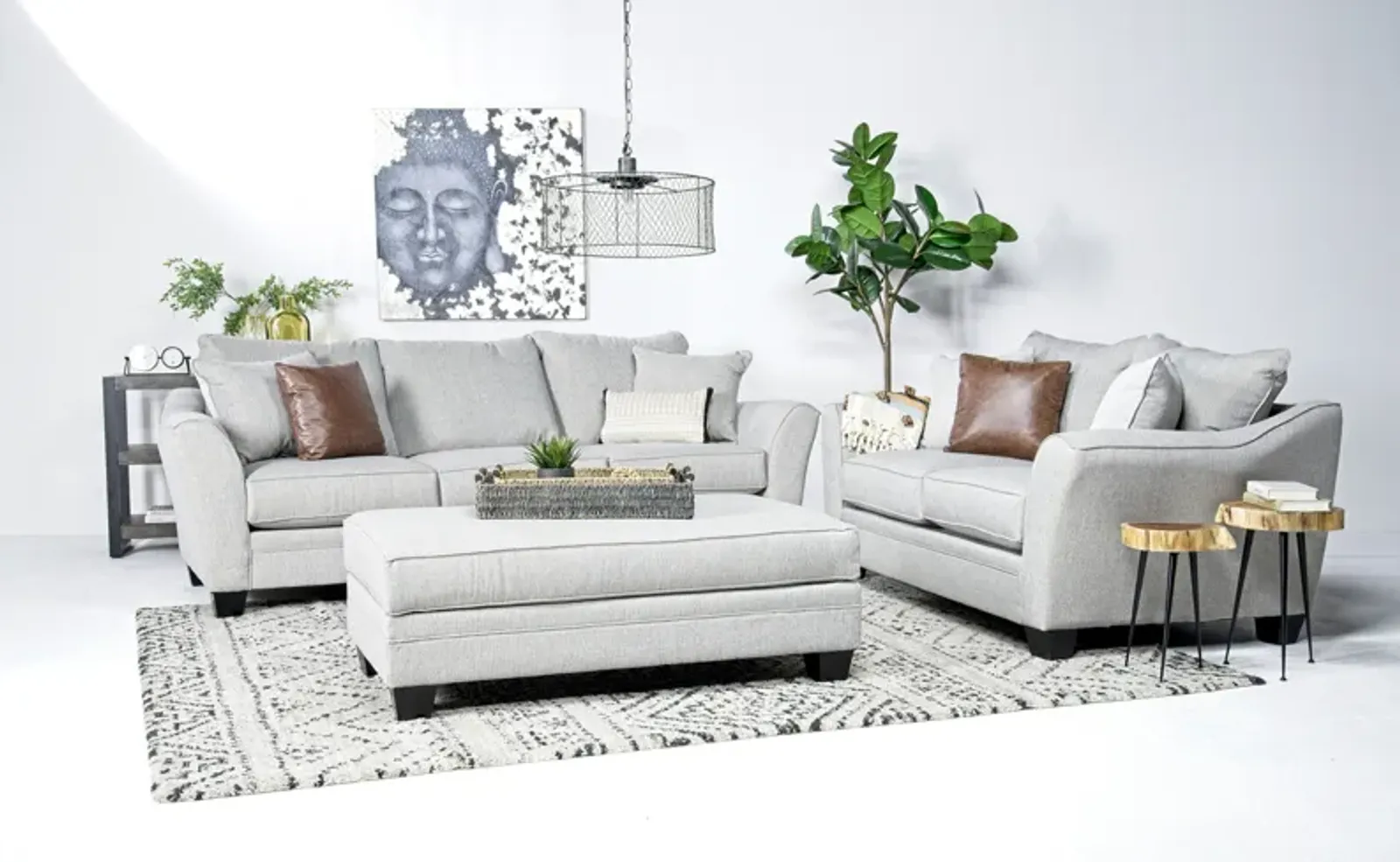 Brazil Sofa & Loveseat in Dano Cinder