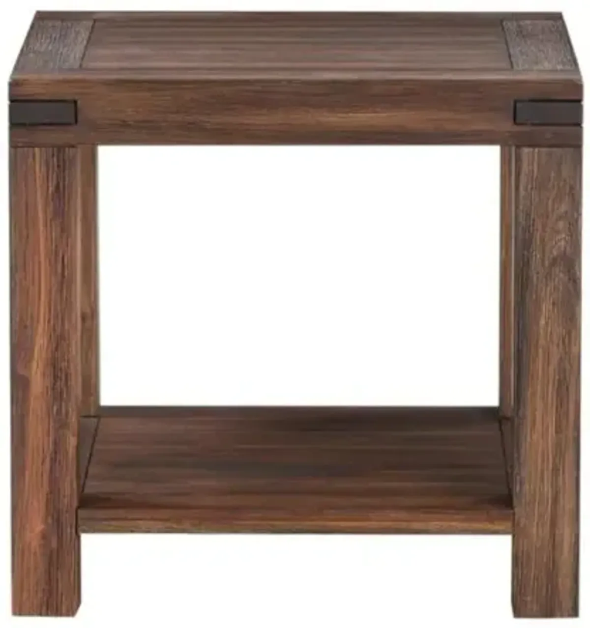 Meadow End Table in Brick Brown