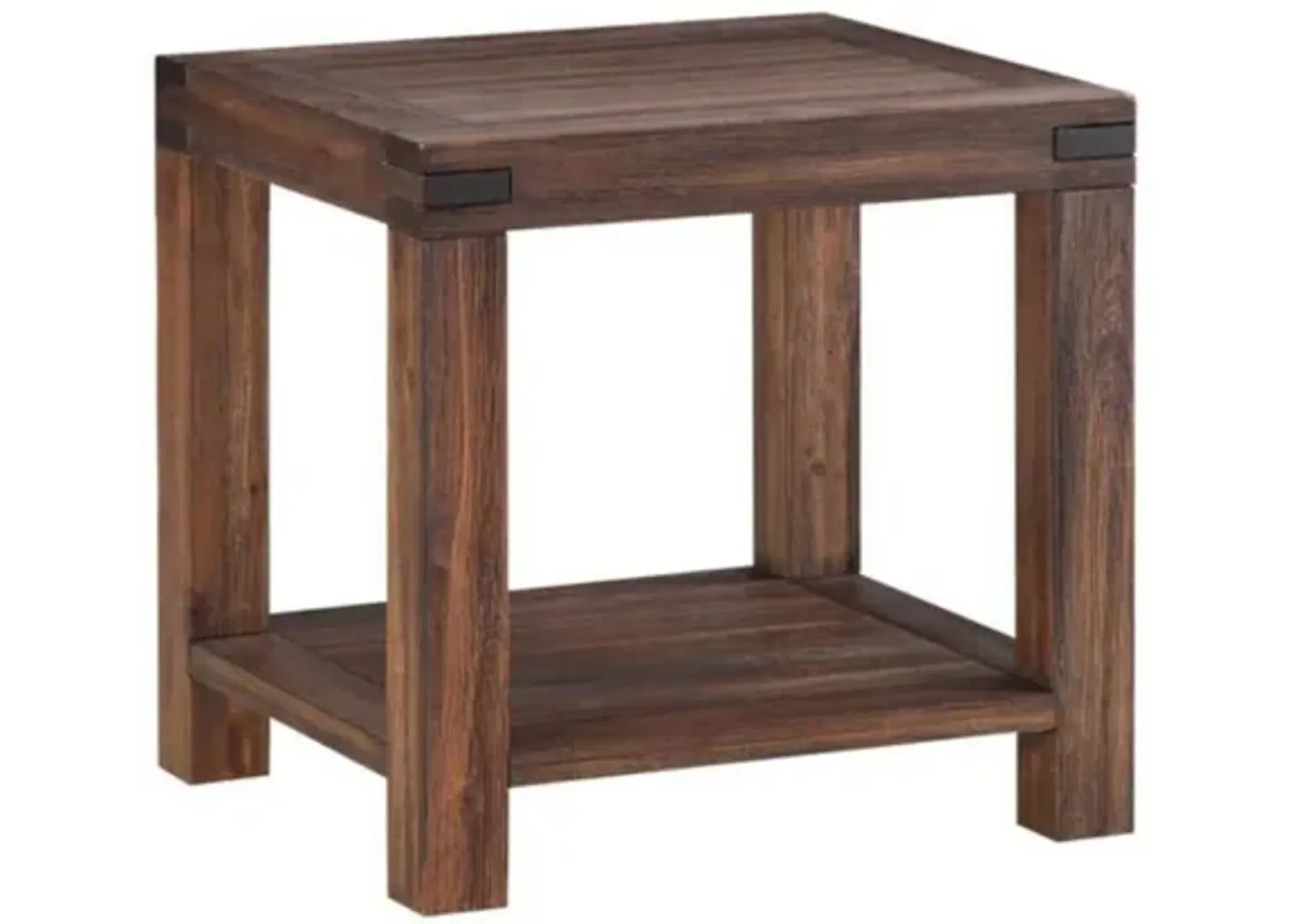 Meadow End Table in Brick Brown