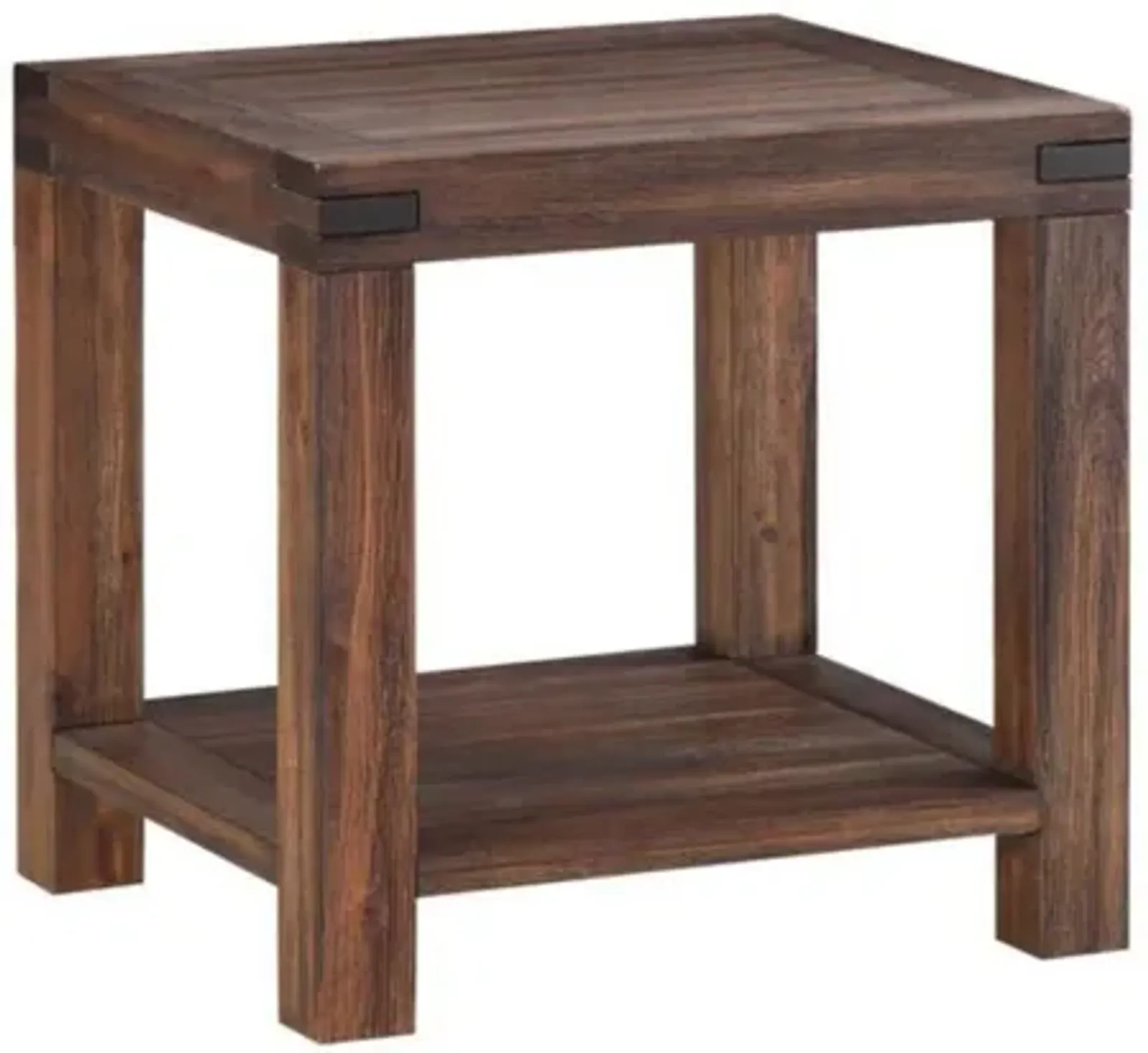 Meadow End Table in Brick Brown