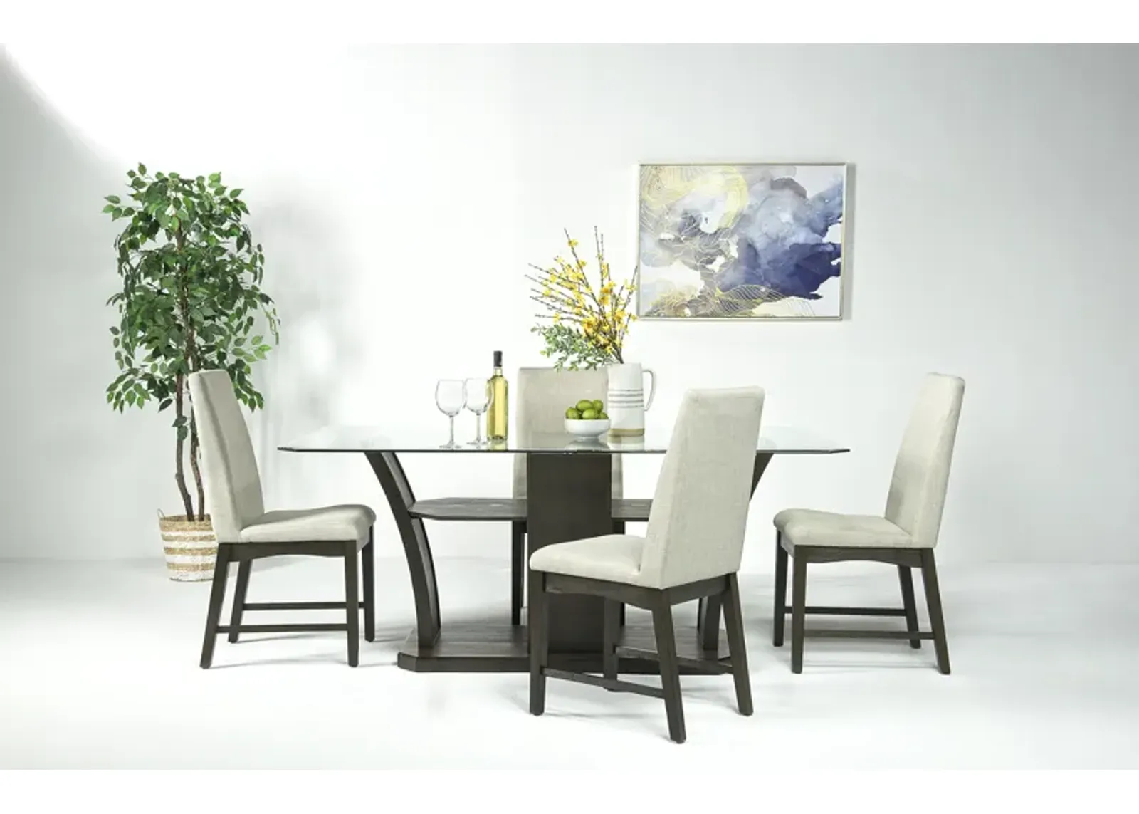 Dapper Dining Table & 4 Chairs in Brown