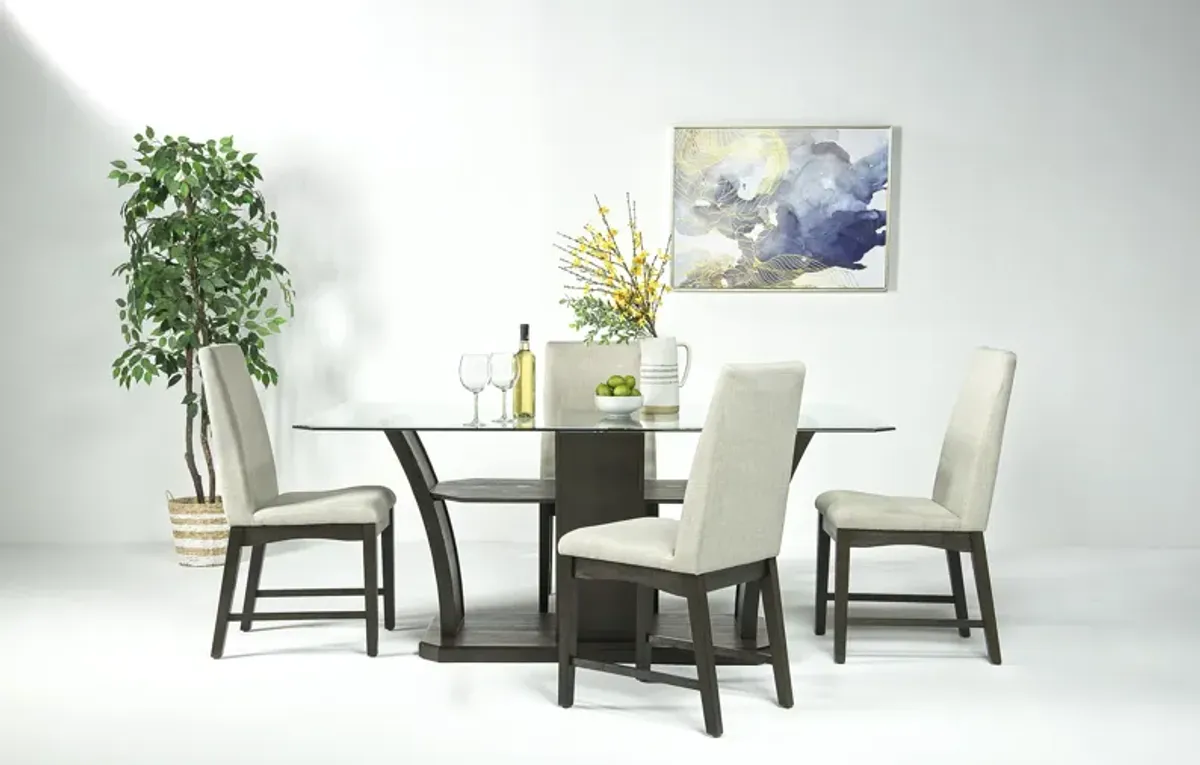 Dapper Dining Table & 4 Chairs in Brown