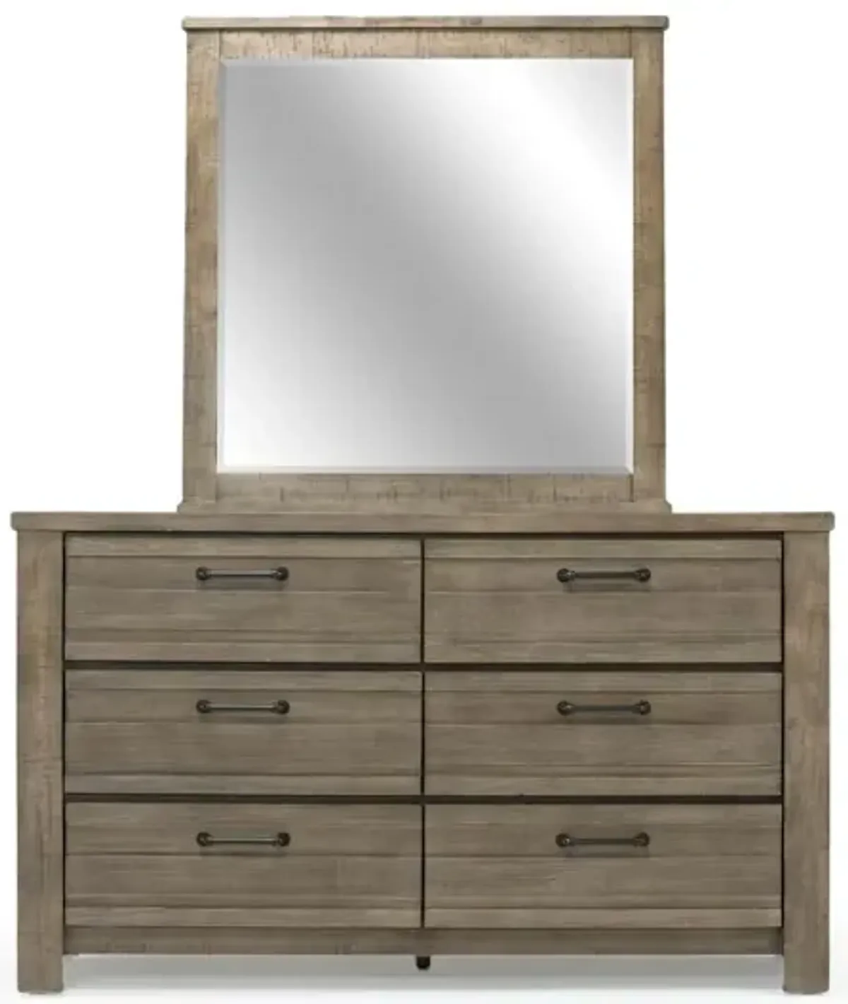 Ruff Hewn Mirror in Gray