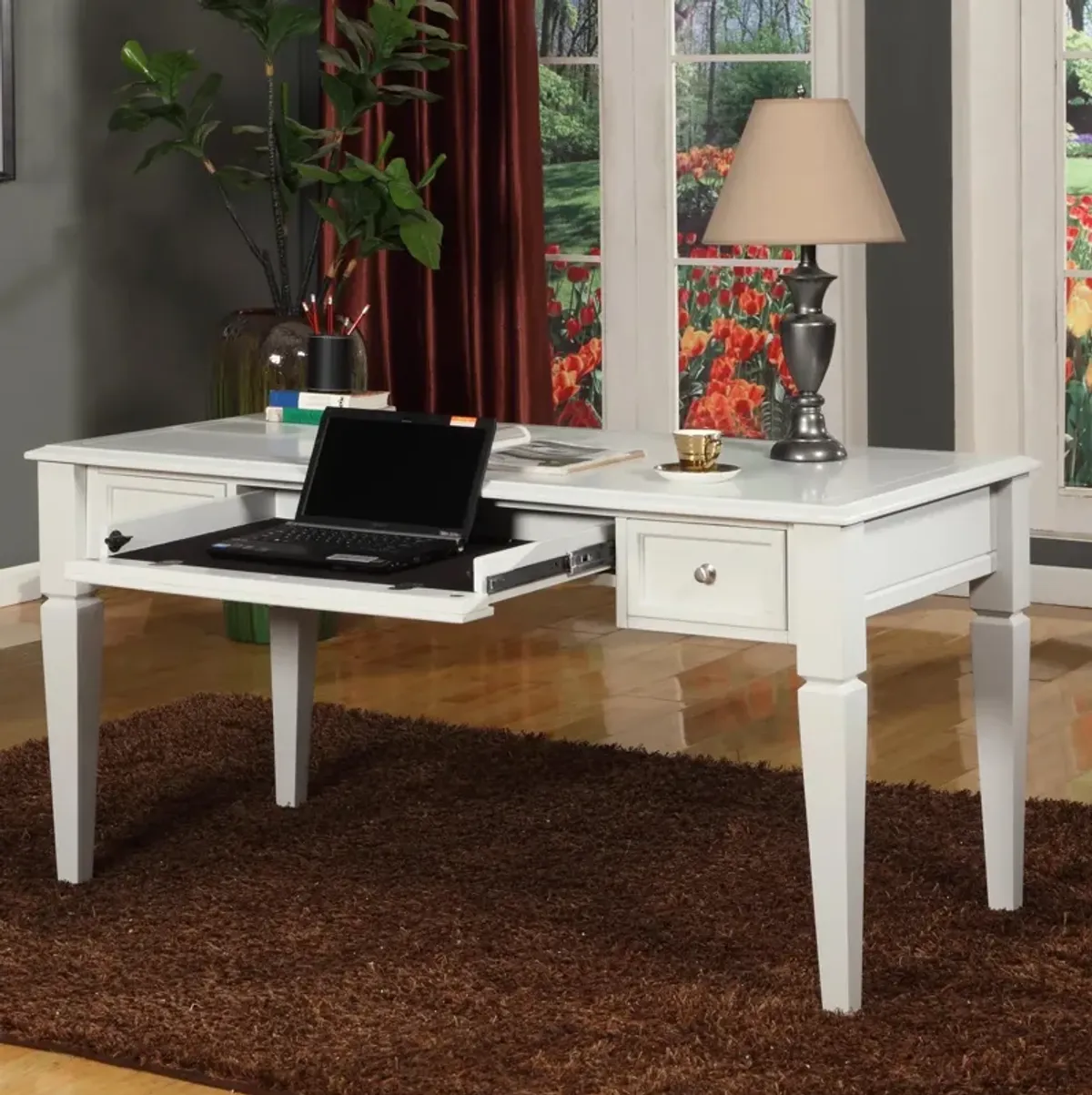 Boca 60 Inch Writing Desk in Cottage White