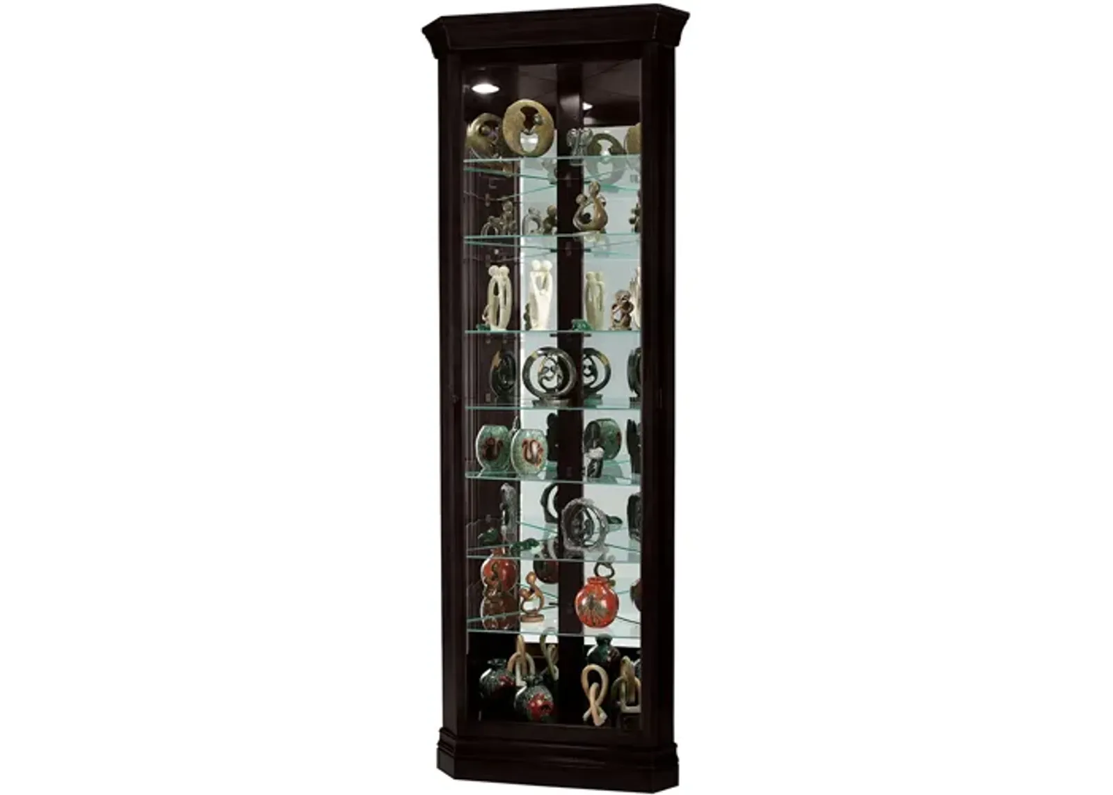 Delia Corner Curio Cabinet in Black