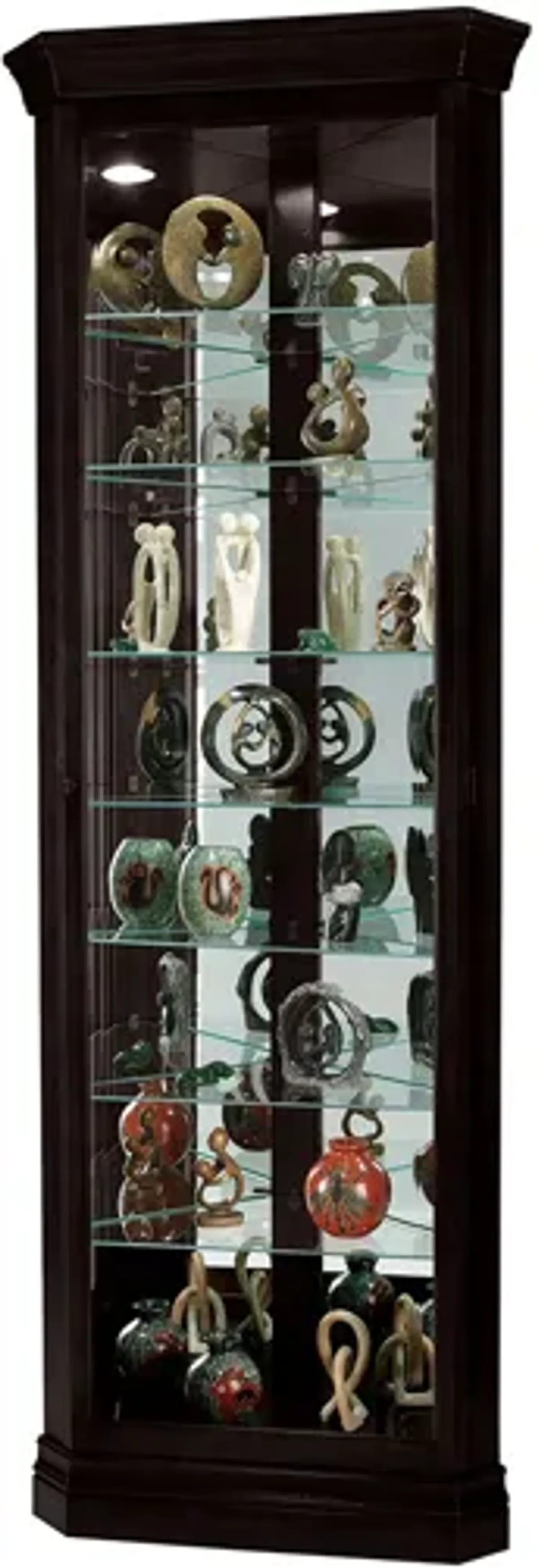 Delia Corner Curio Cabinet in Black