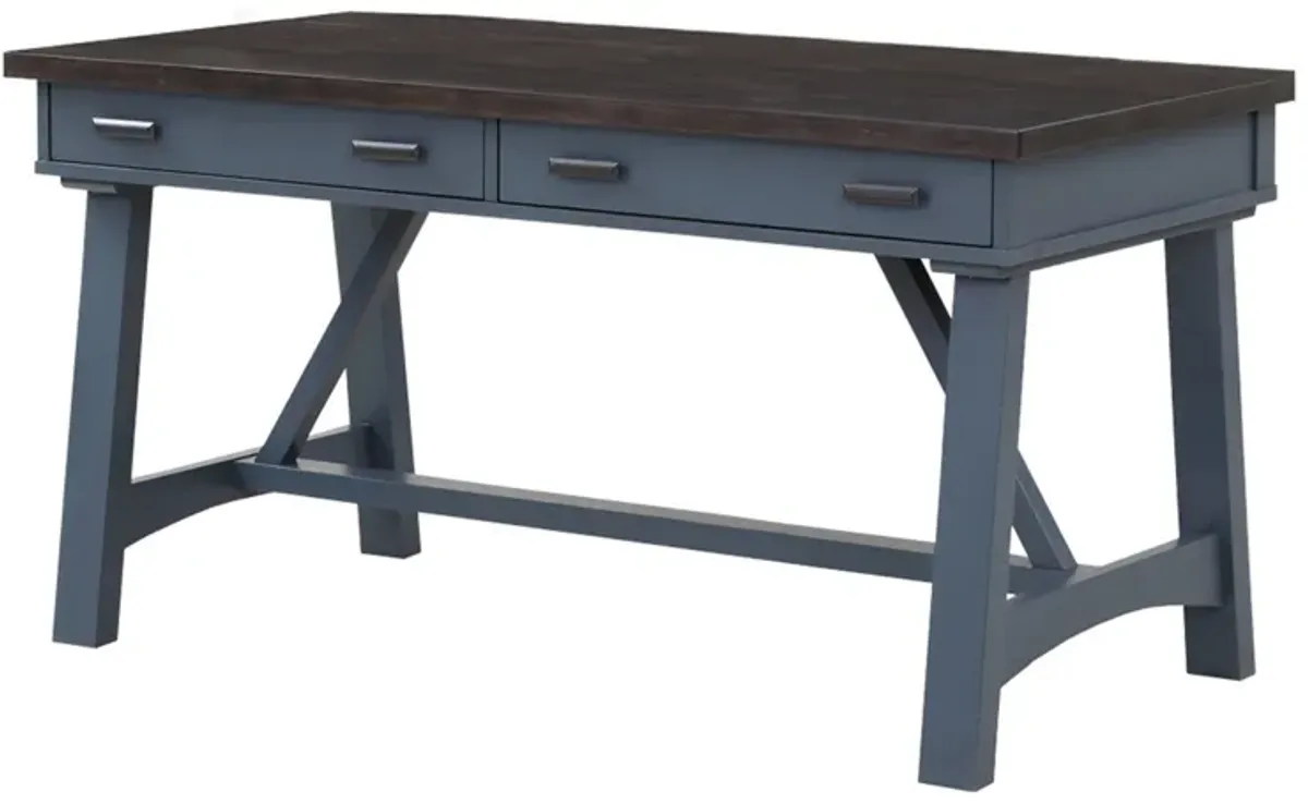 Americana Office Desk in Blue, 60 Inch