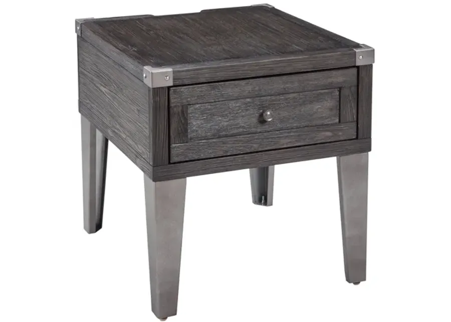 Todoe End Table in Gray