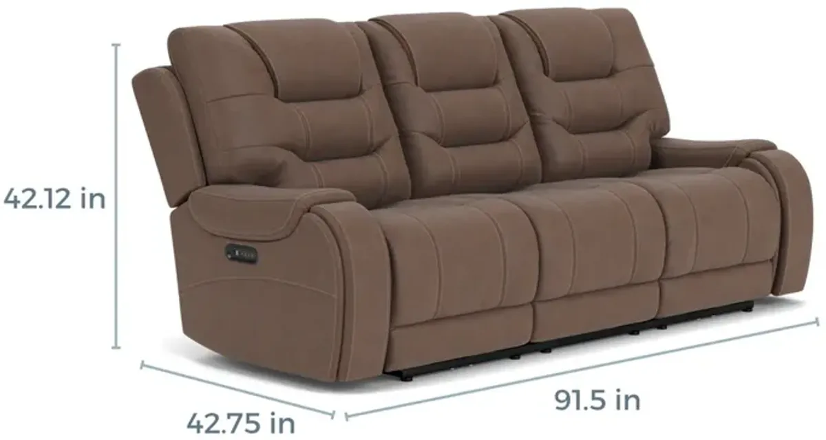 Estilo 2 Power Sofa in Canyon Walnut