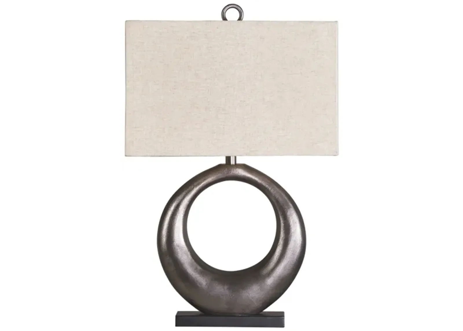 Saria Metal Table Lamp in Antique Silver Finish