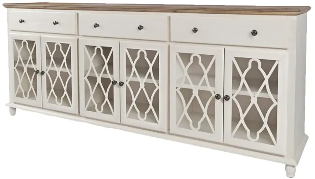 Aurora 6 Door Console in White