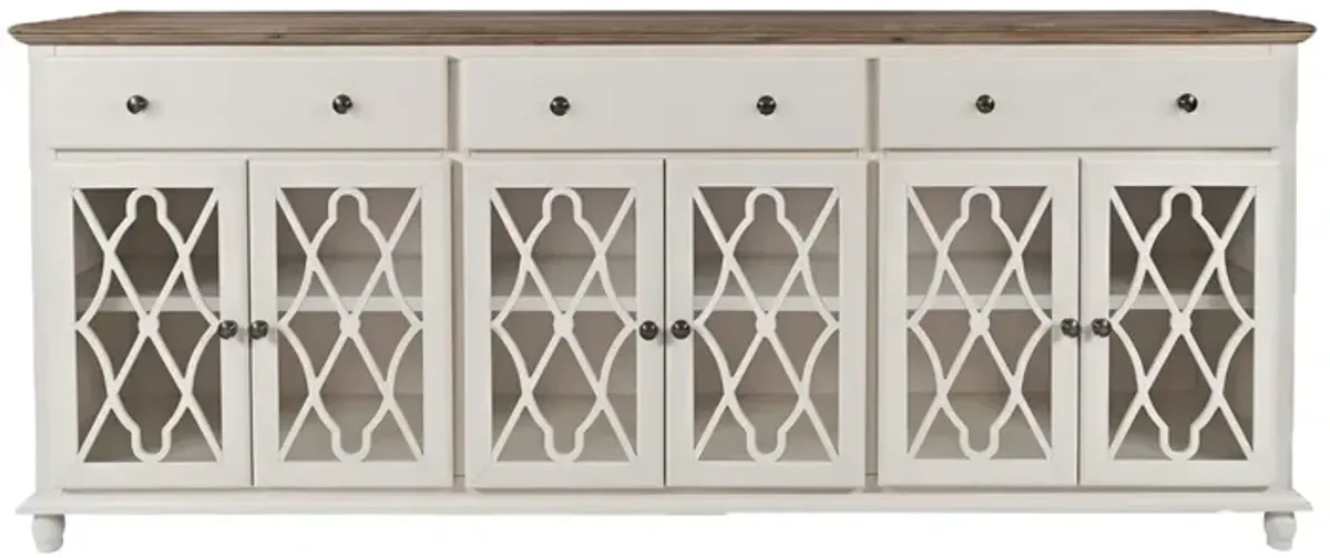 Aurora 6 Door Console in White