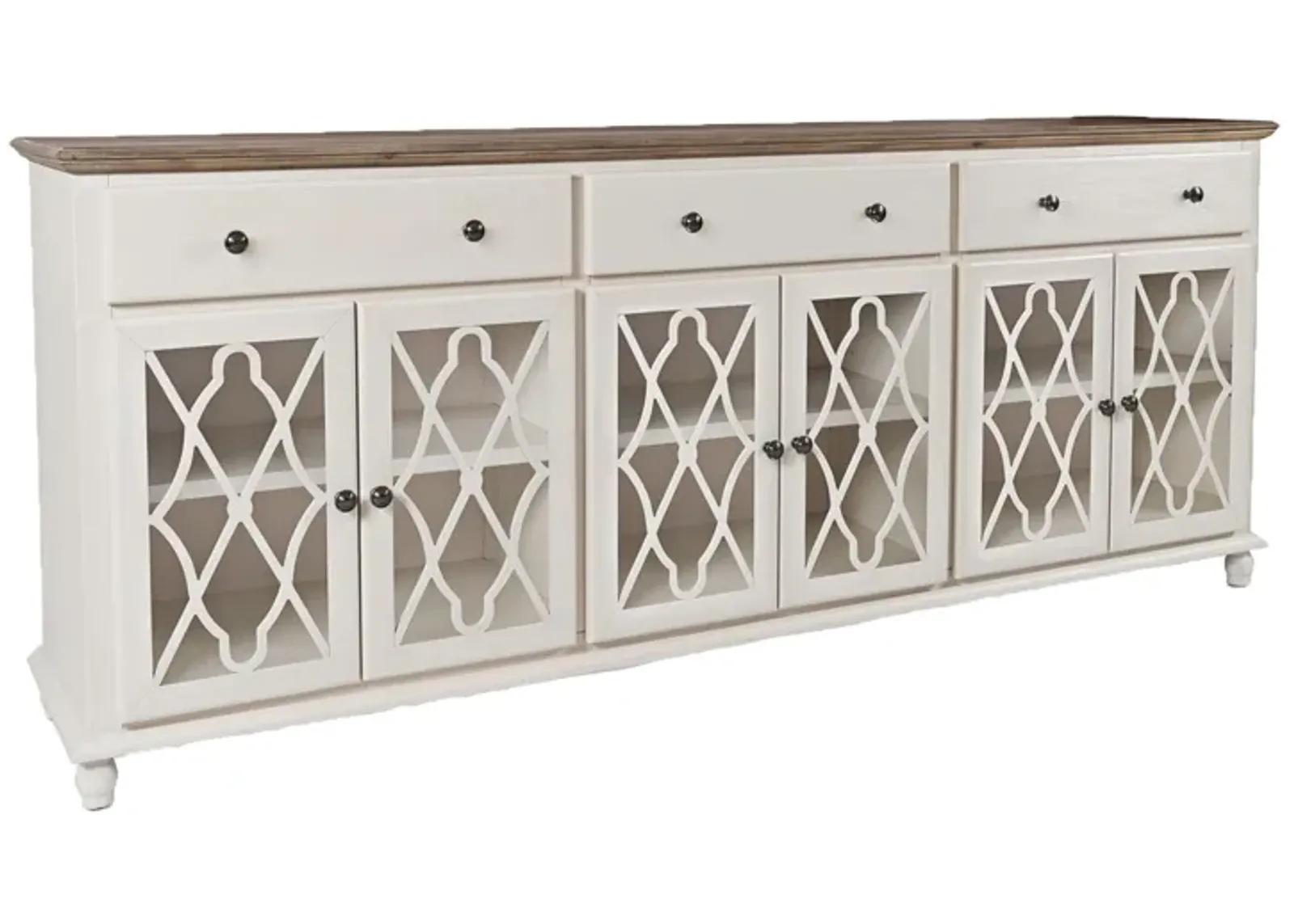 Aurora 6 Door Console in White