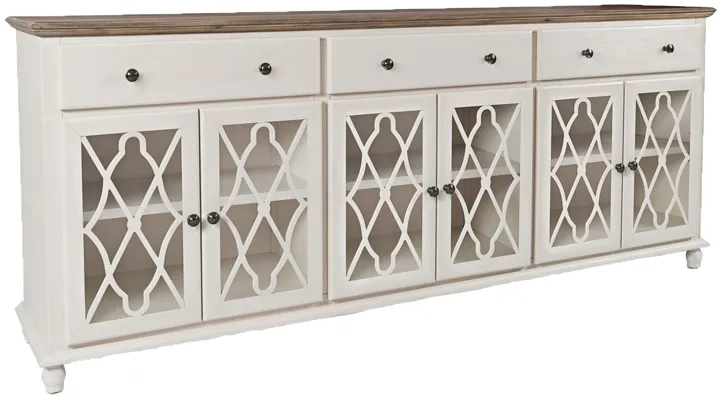 Aurora 6 Door Console in White