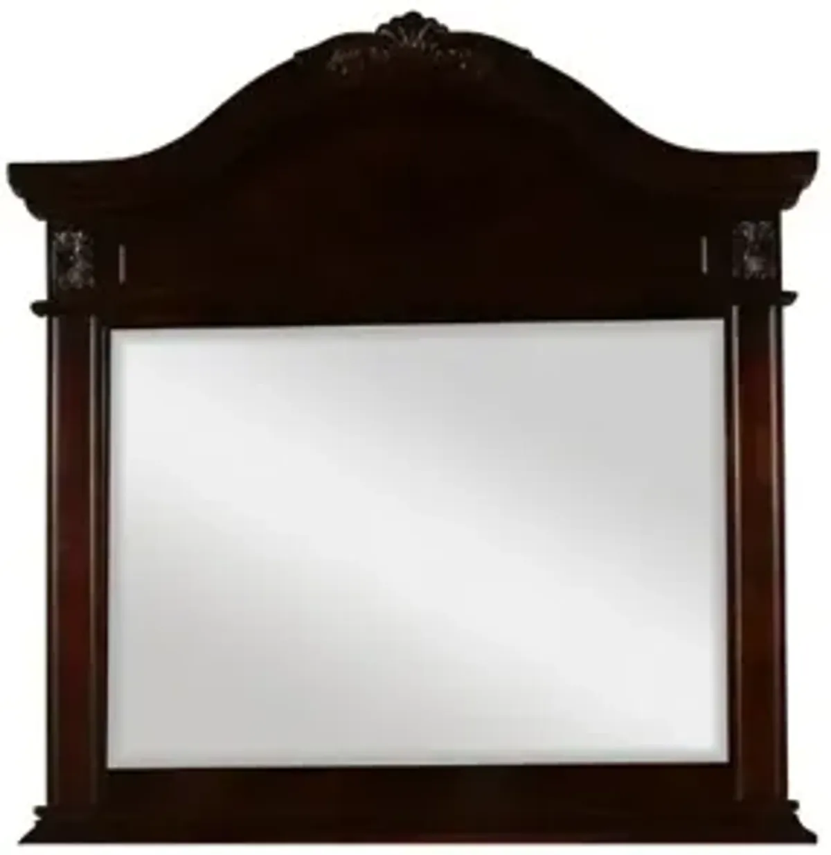 Emilie Panel Bed, Dresser, Mirror & Nightstand in Brown, Queen