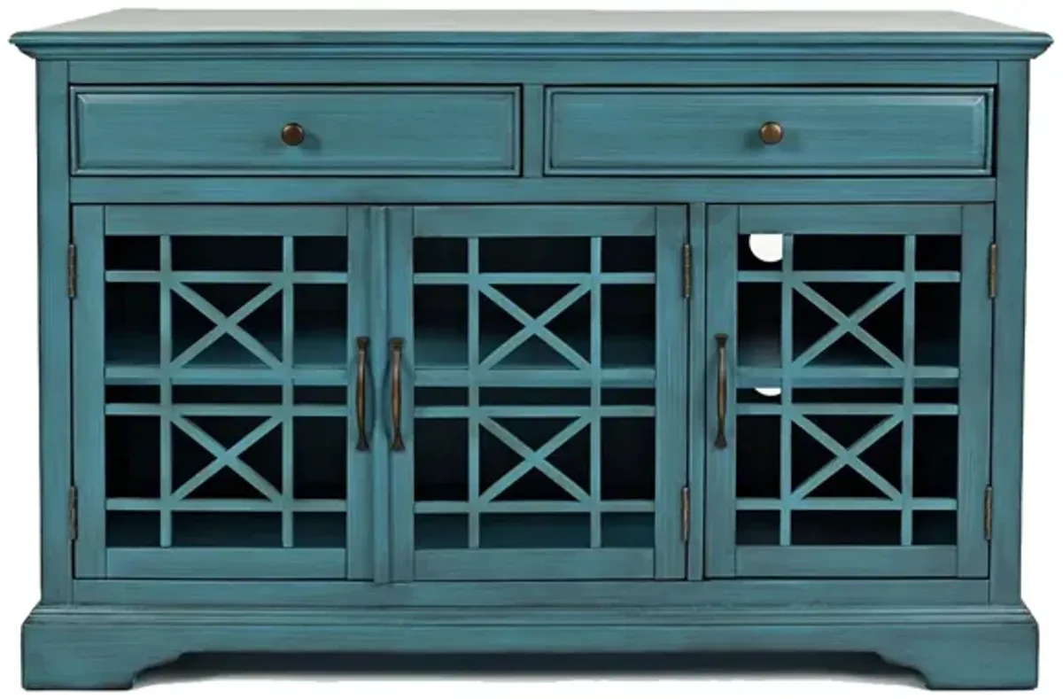 Skyy Media Console in Teal, 50 Inch