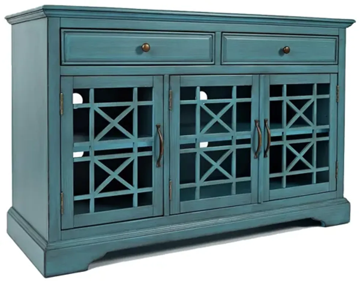 Skyy Media Console in Teal, 50 Inch